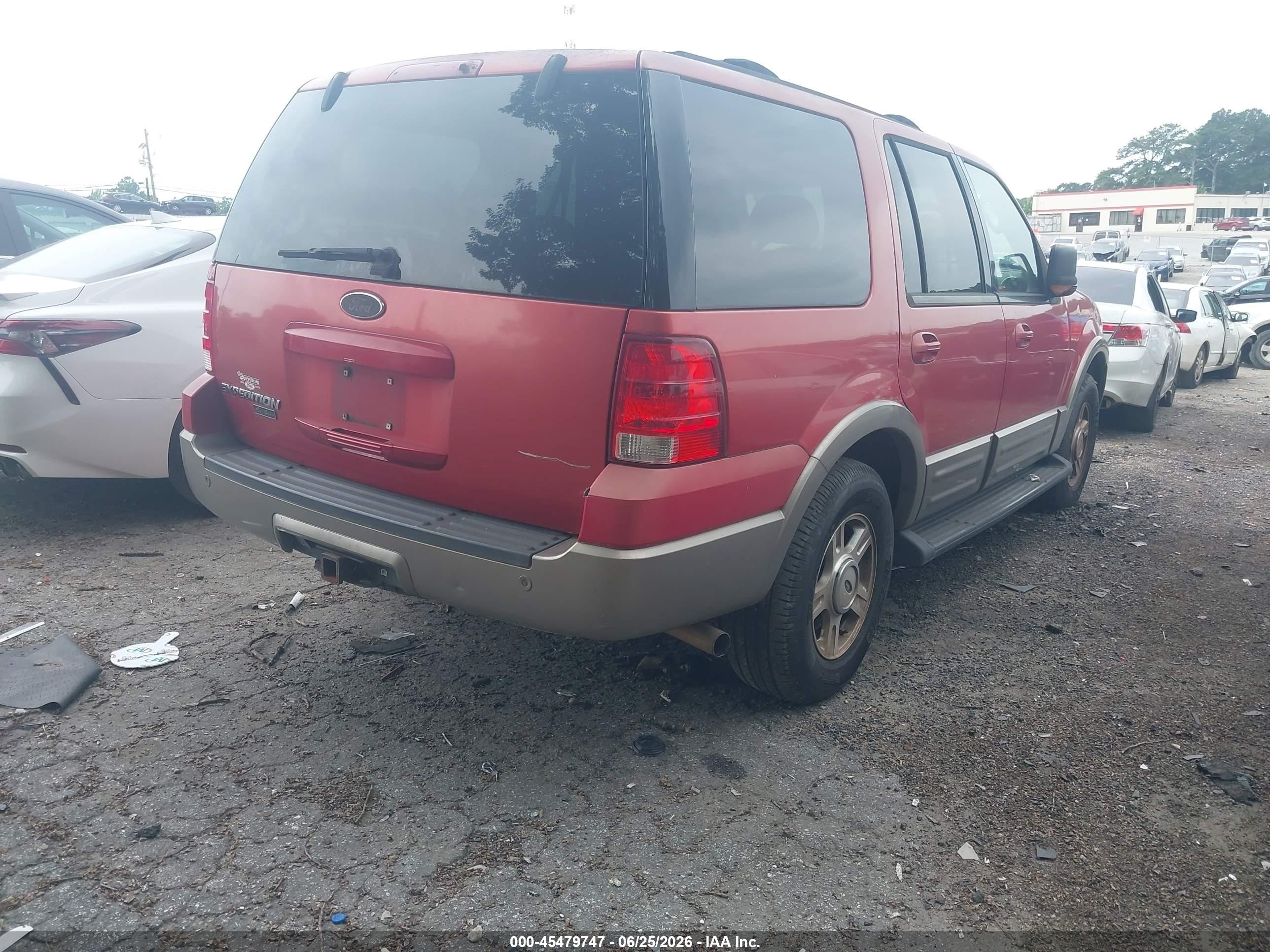 2003 Ford Expedition Eddie Bauer Red vin: 1FMFU17L23LA55973