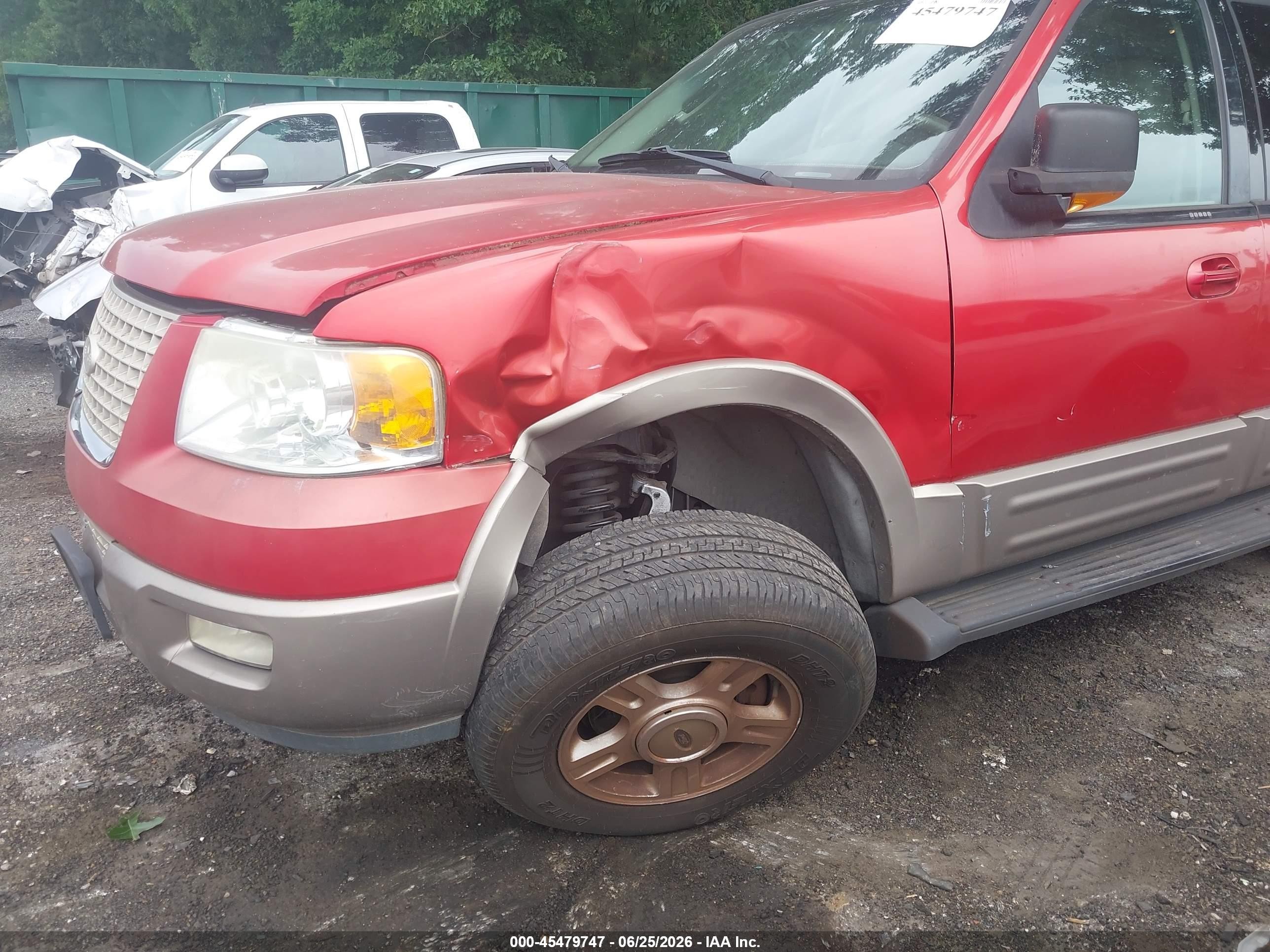 2003 Ford Expedition Eddie Bauer Red vin: 1FMFU17L23LA55973