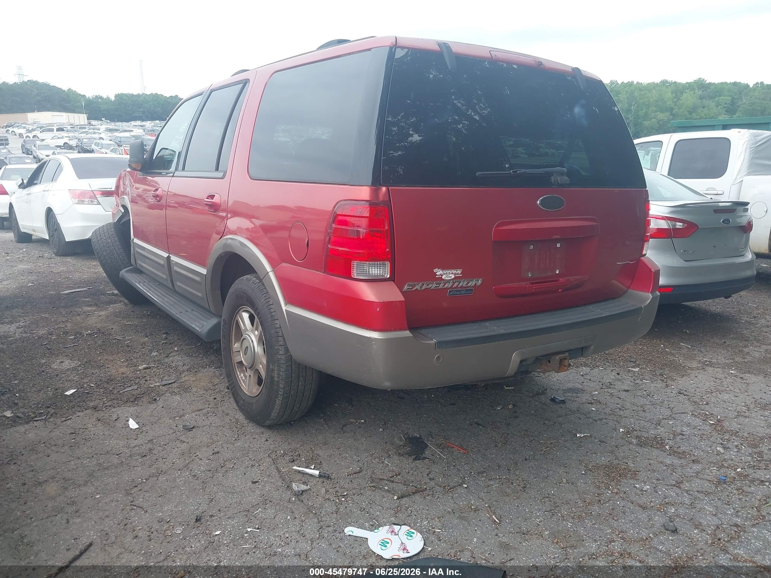 2003 Ford Expedition Eddie Bauer Red vin: 1FMFU17L23LA55973