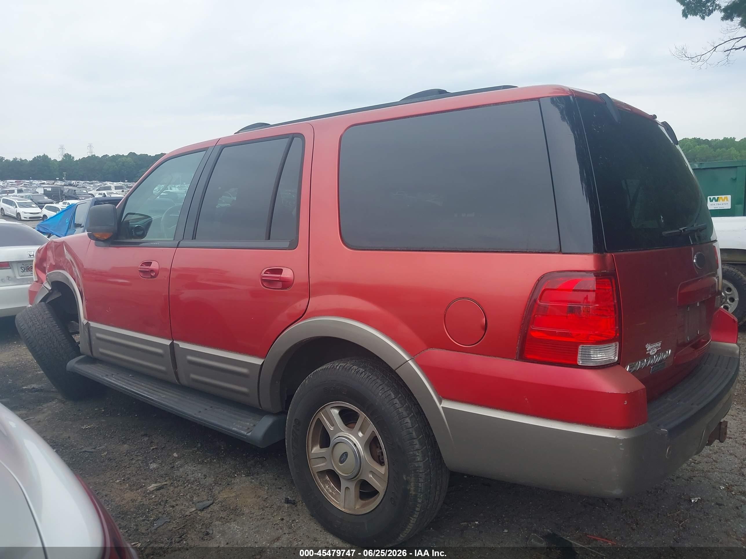 2003 Ford Expedition Eddie Bauer Red vin: 1FMFU17L23LA55973