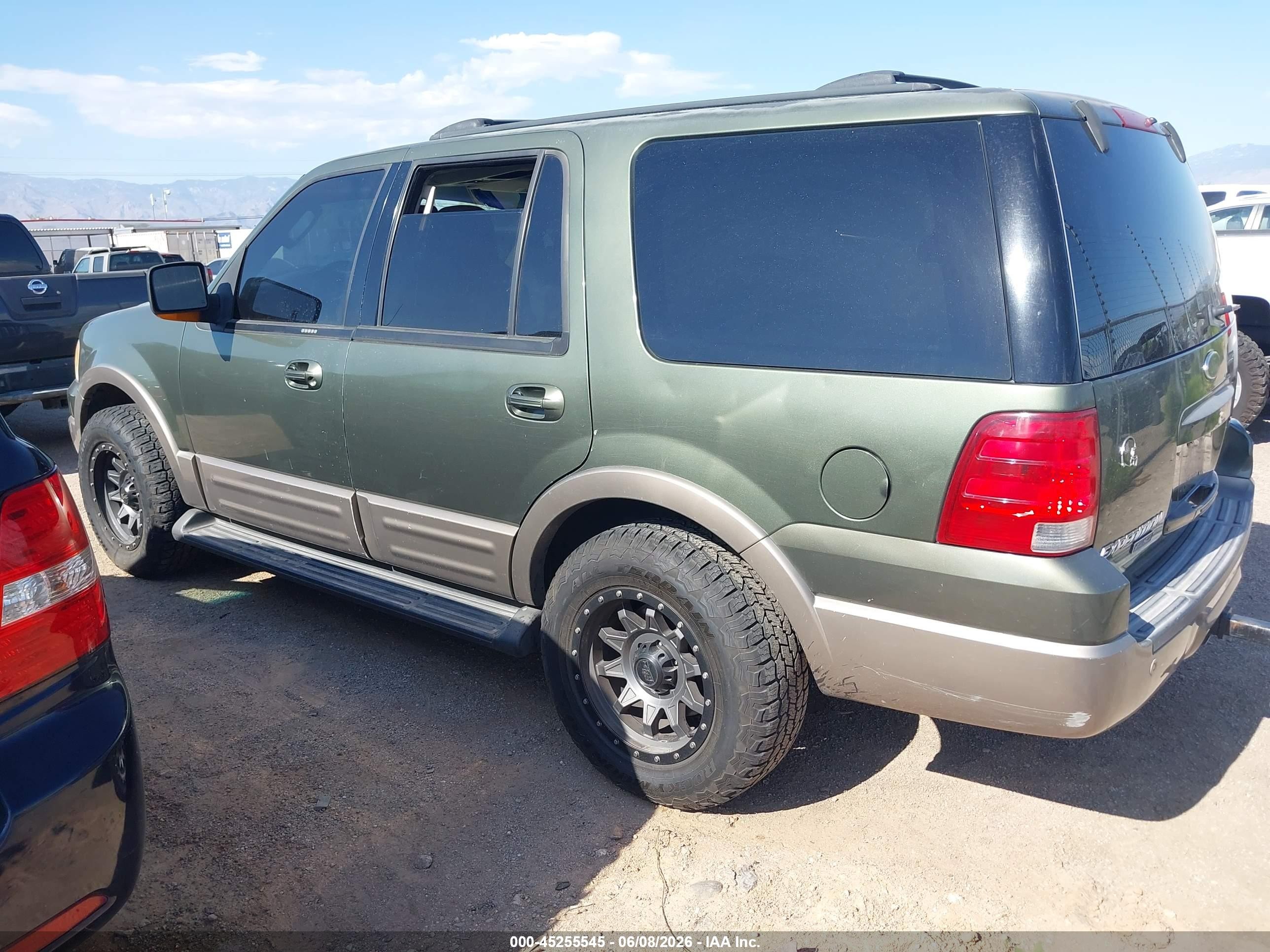 2003 Ford Expedition Eddie Bauer Green vin: 1FMFU17L23LA59912