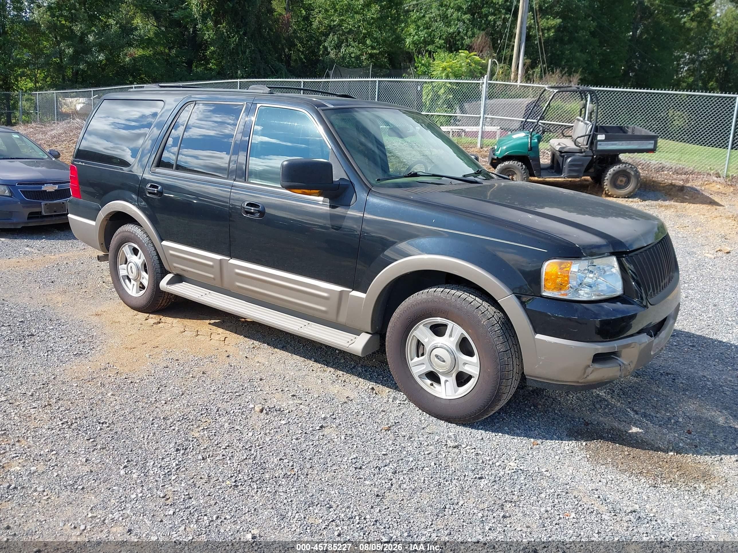 2003 Ford Expedition Eddie Bauer Black vin: 1FMFU17L23LC40976