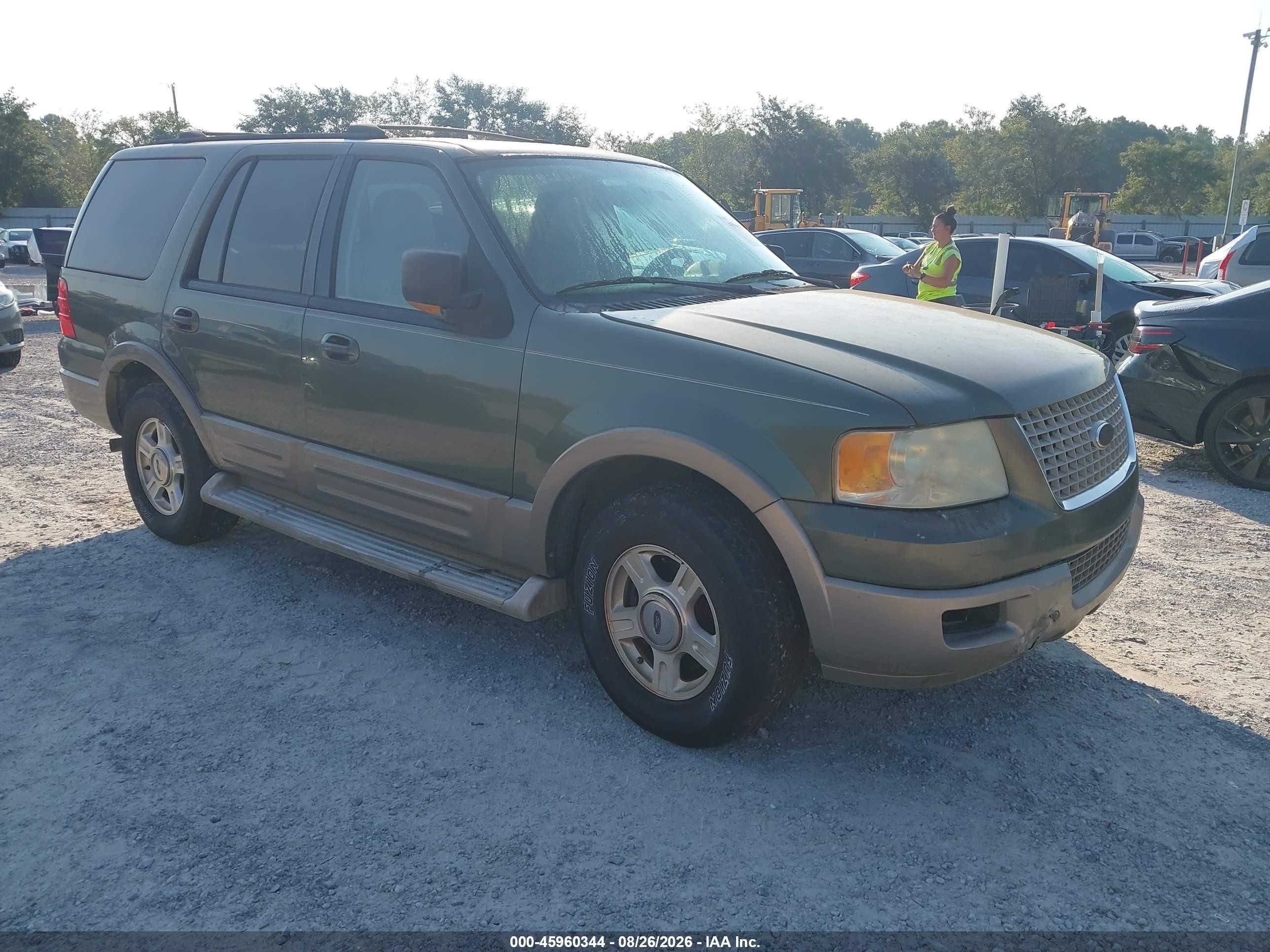 2004 Ford Expedition Eddie Bauer Green vin: 1FMFU17L44LA83226