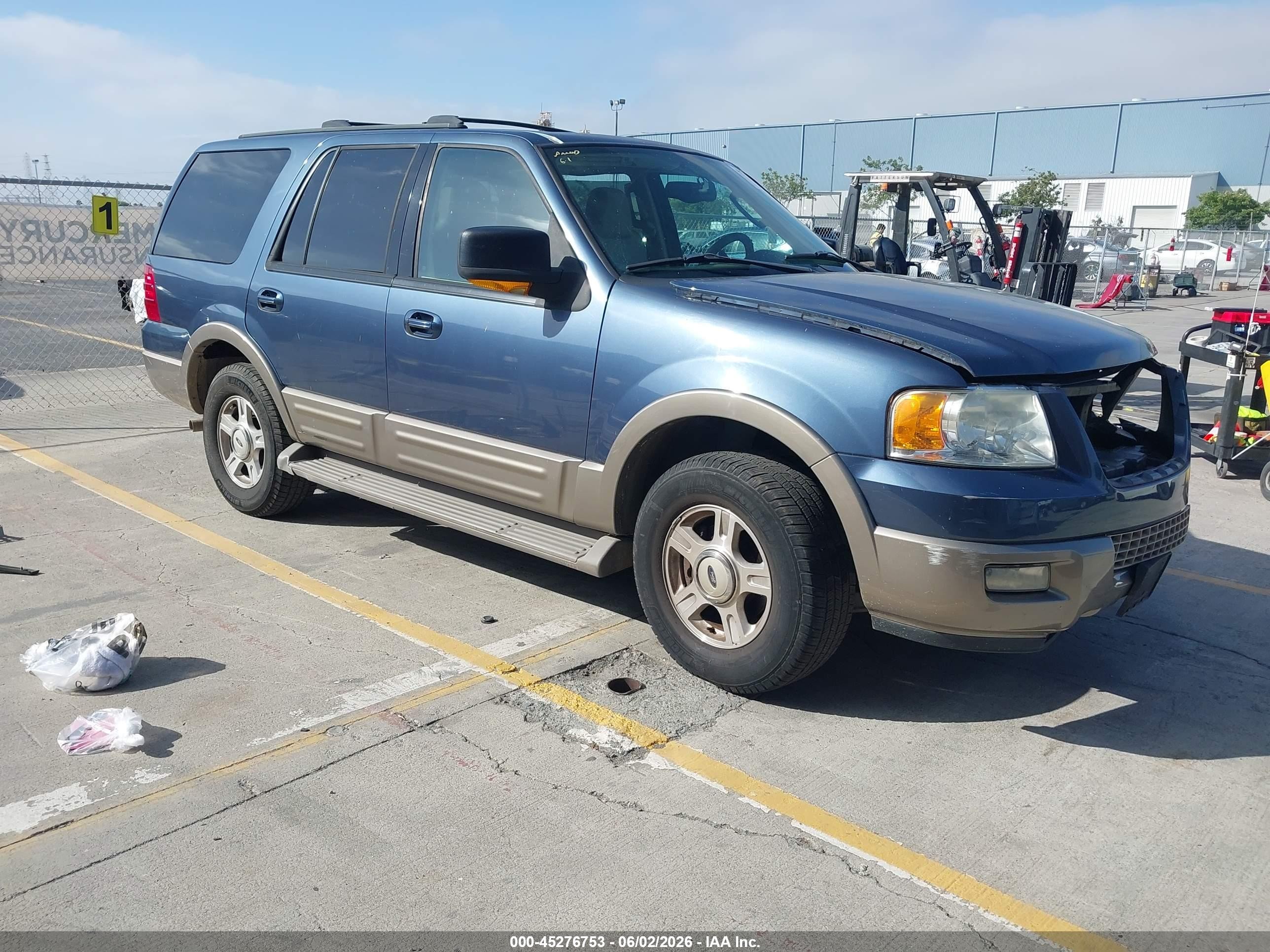 2003 Ford Expedition Eddie Bauer Blue vin: 1FMFU17L53LB64444