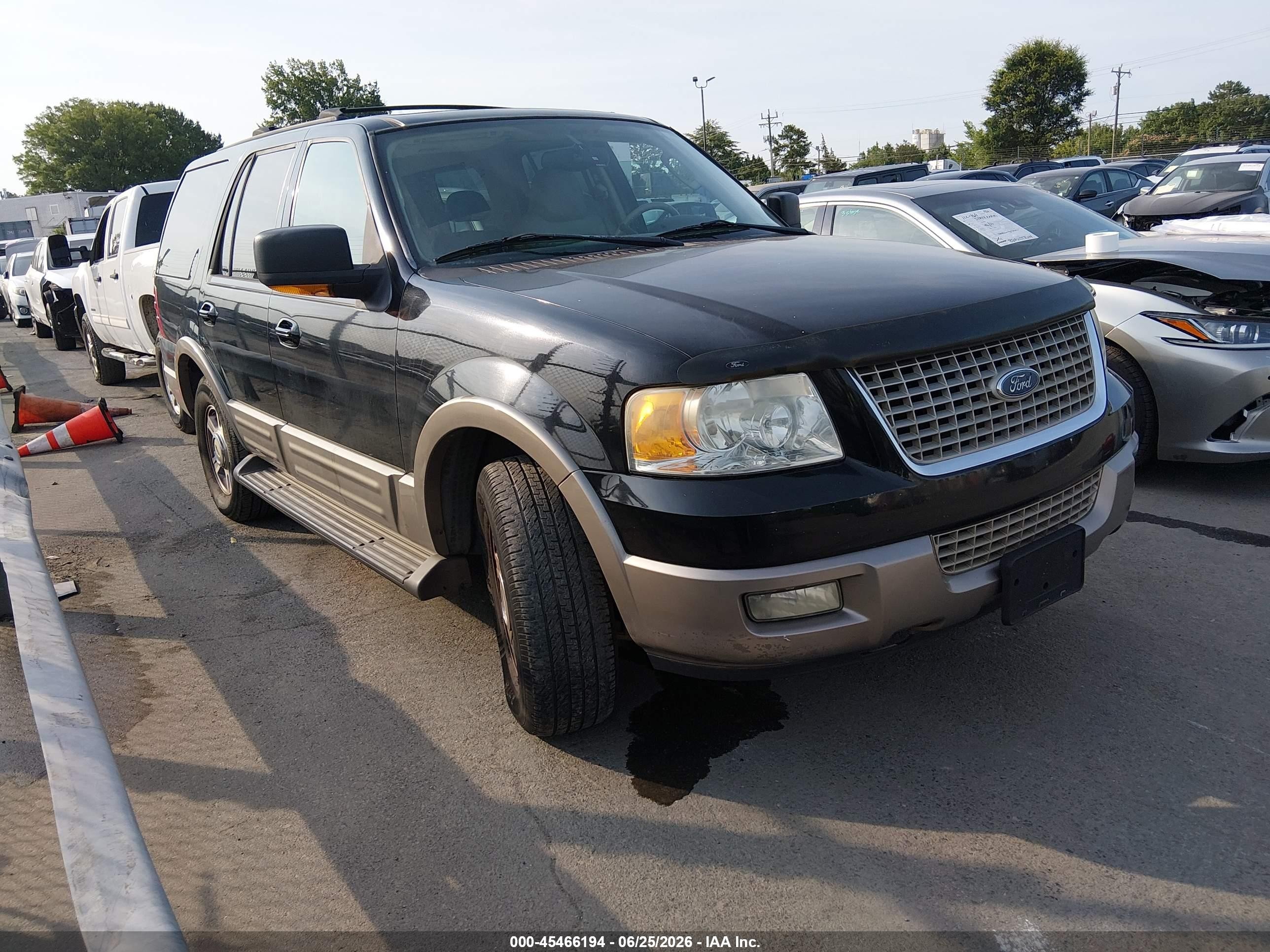 2003 Ford Expedition Eddie Bauer Black vin: 1FMFU17L53LB99131