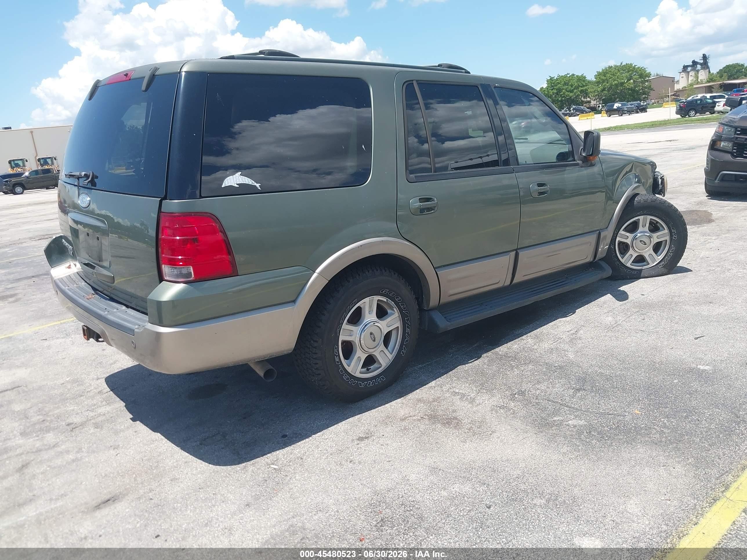 2003 Ford Expedition Eddie Bauer Green vin: 1FMFU17L63LB53341