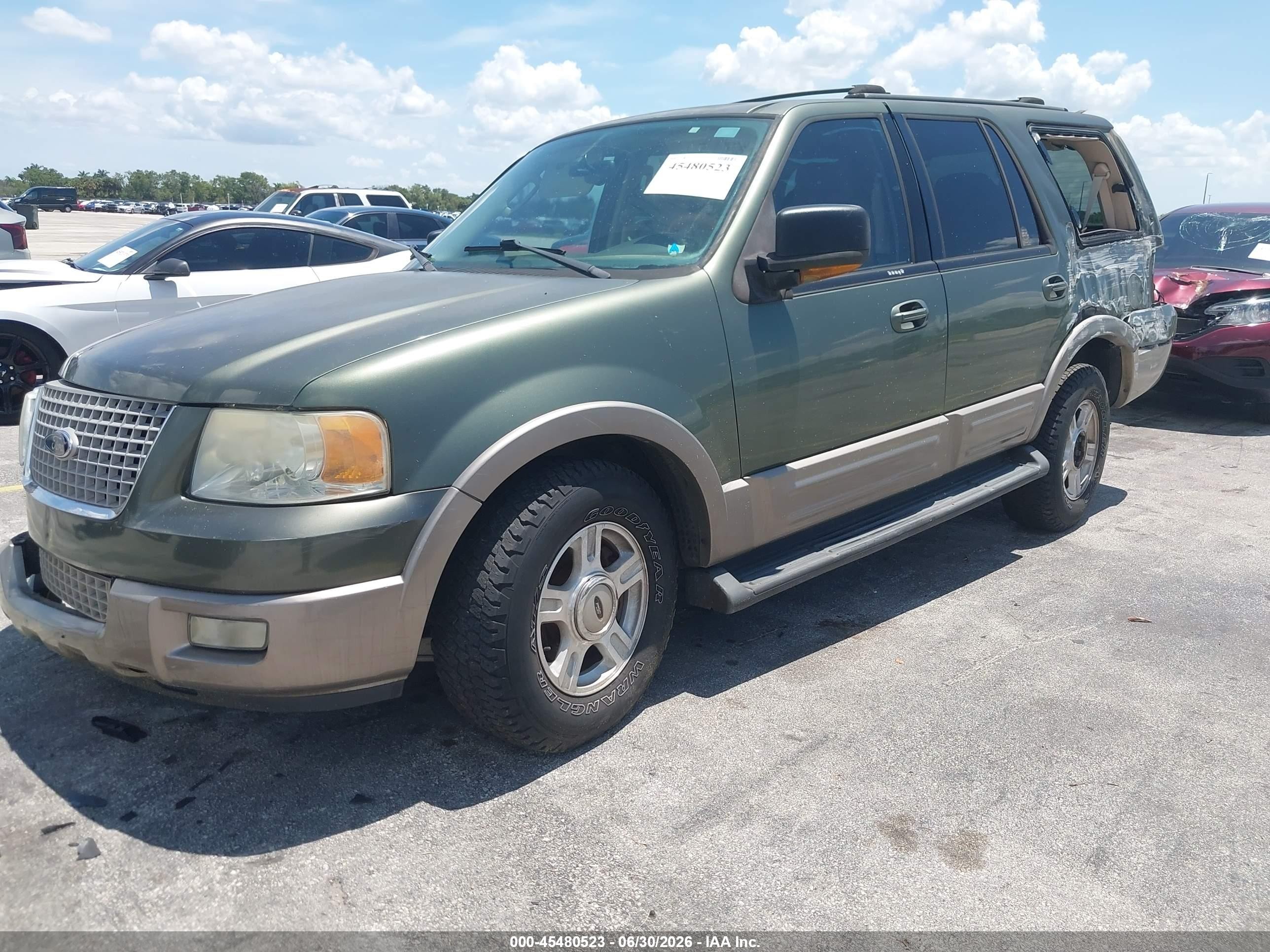 2003 Ford Expedition Eddie Bauer Green vin: 1FMFU17L63LB53341