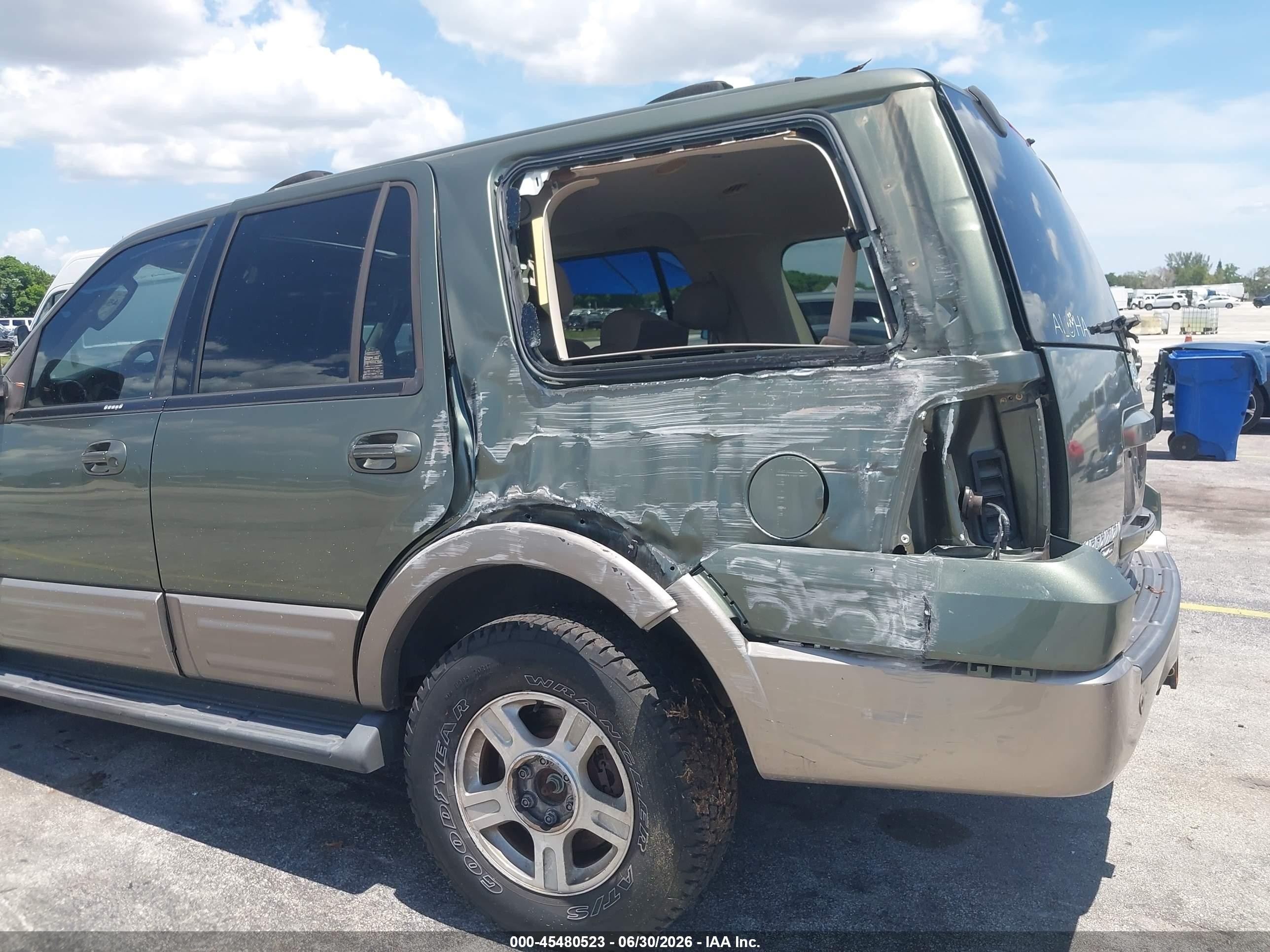 2003 Ford Expedition Eddie Bauer Green vin: 1FMFU17L63LB53341