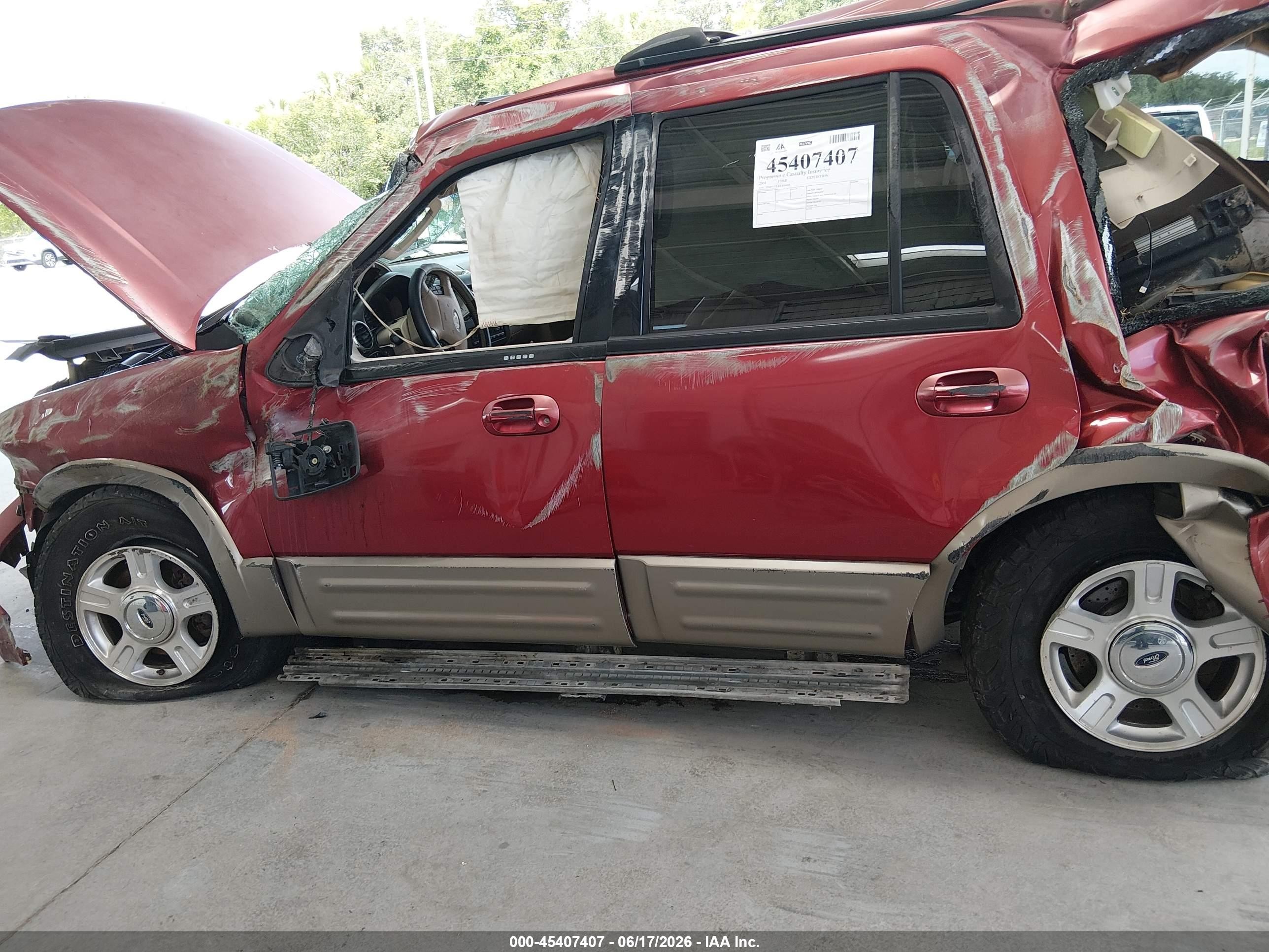 2004 Ford Expedition Eddie Bauer Burgundy vin: 1FMFU17L84LB16938
