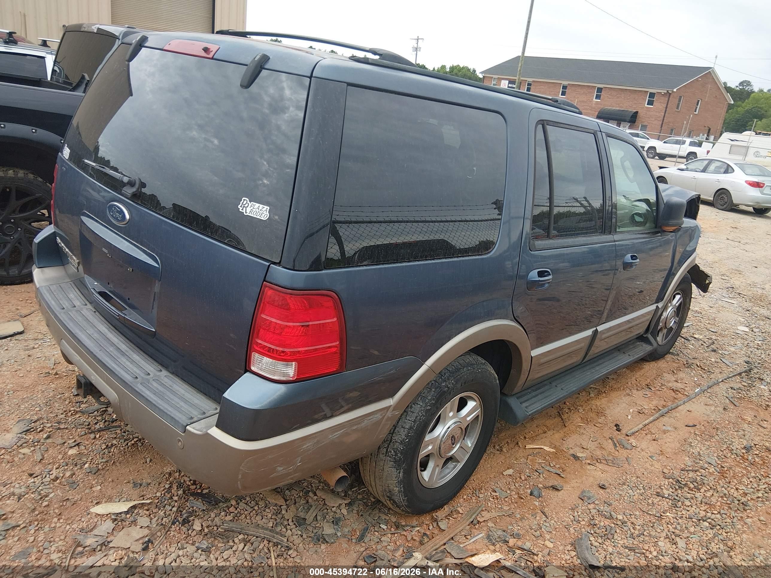 2003 Ford Expedition Eddie Bauer Blue vin: 1FMFU17L93LA90459