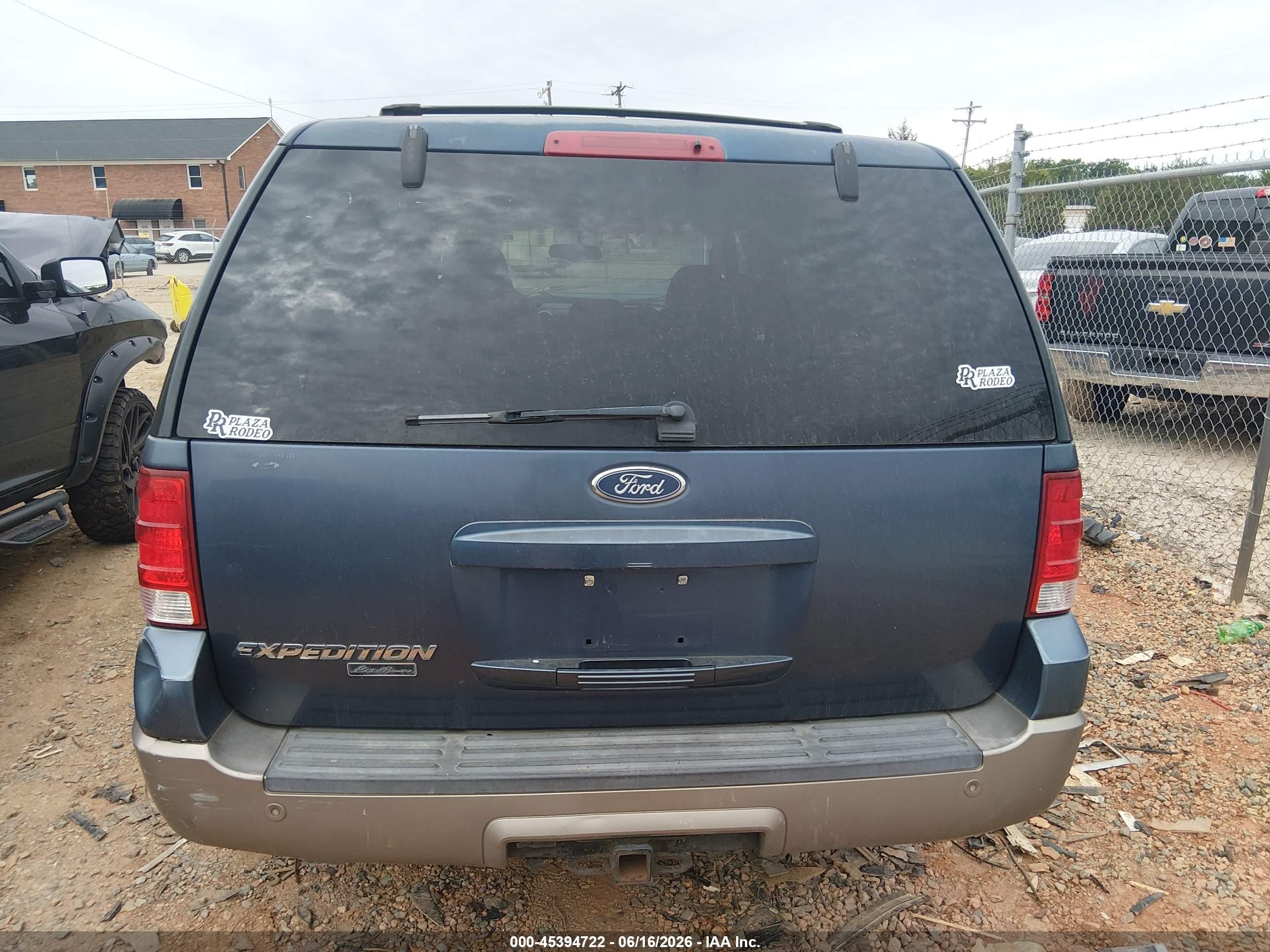2003 Ford Expedition Eddie Bauer Blue vin: 1FMFU17L93LA90459