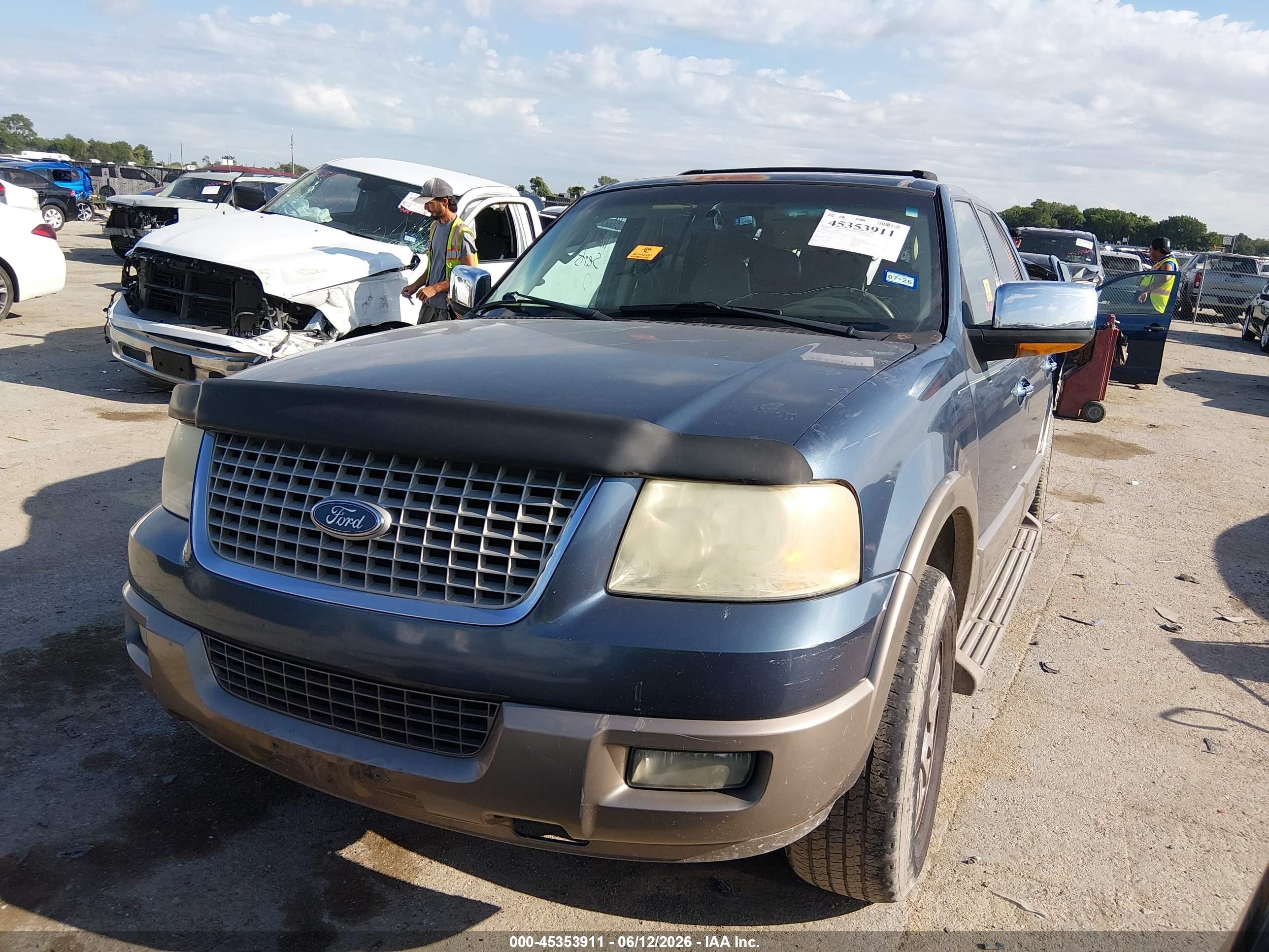 2004 Ford Expedition Eddie Bauer Blue vin: 1FMFU17LX4LB74212