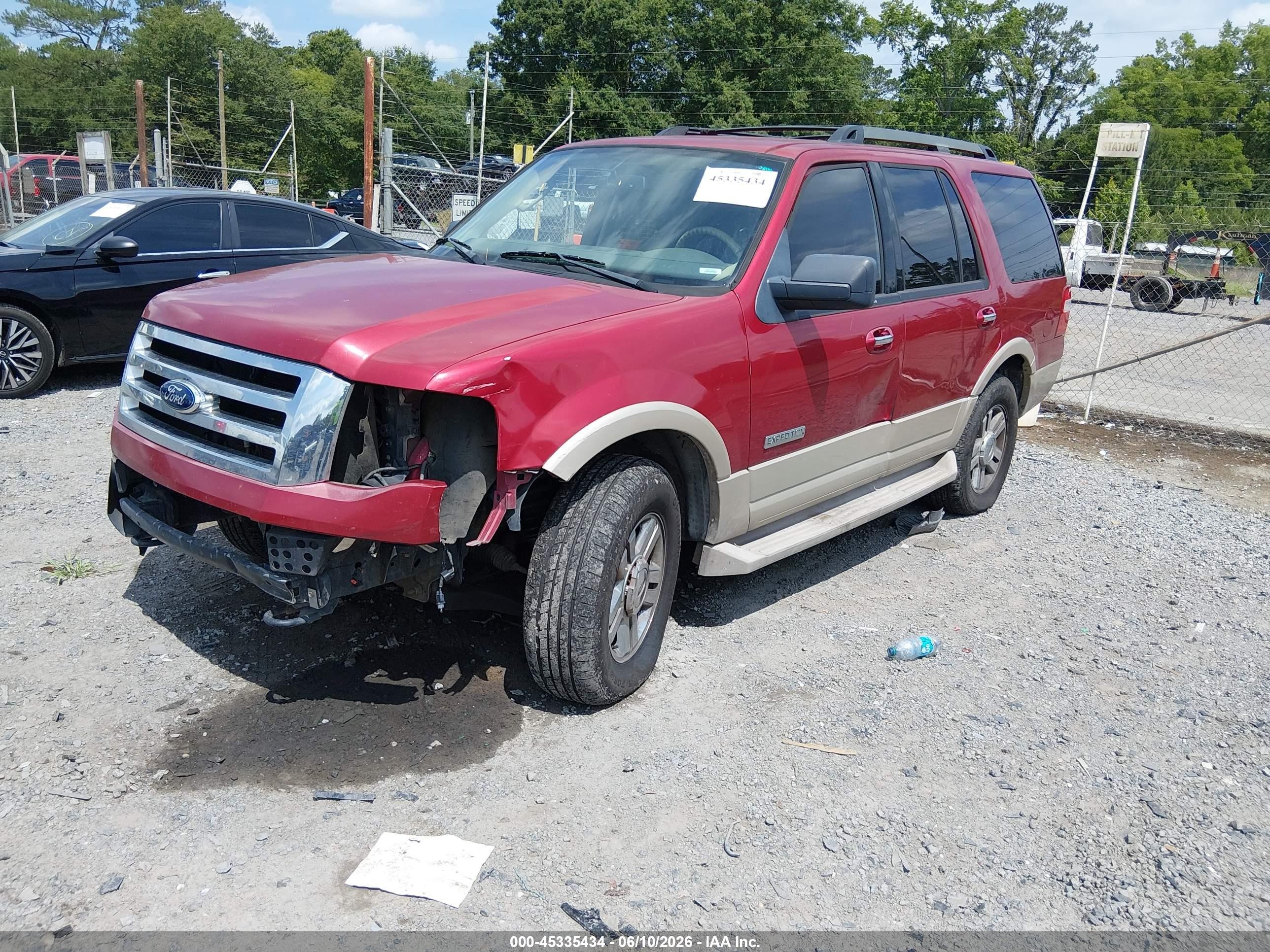 2007 Ford Expedition Eddie Bauer Красный vin: 1FMFU18507LA29829