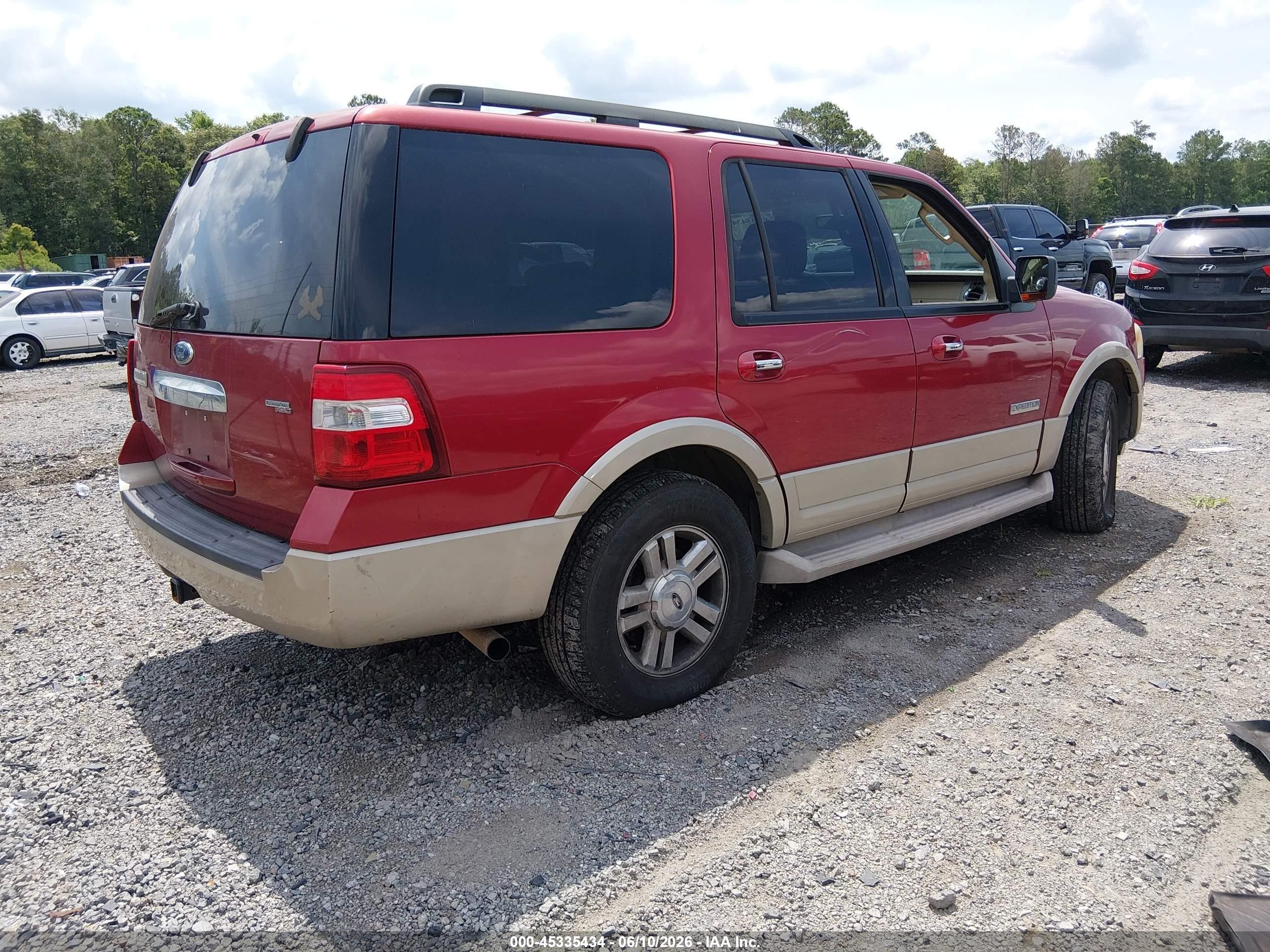 2007 Ford Expedition Eddie Bauer Красный vin: 1FMFU18507LA29829