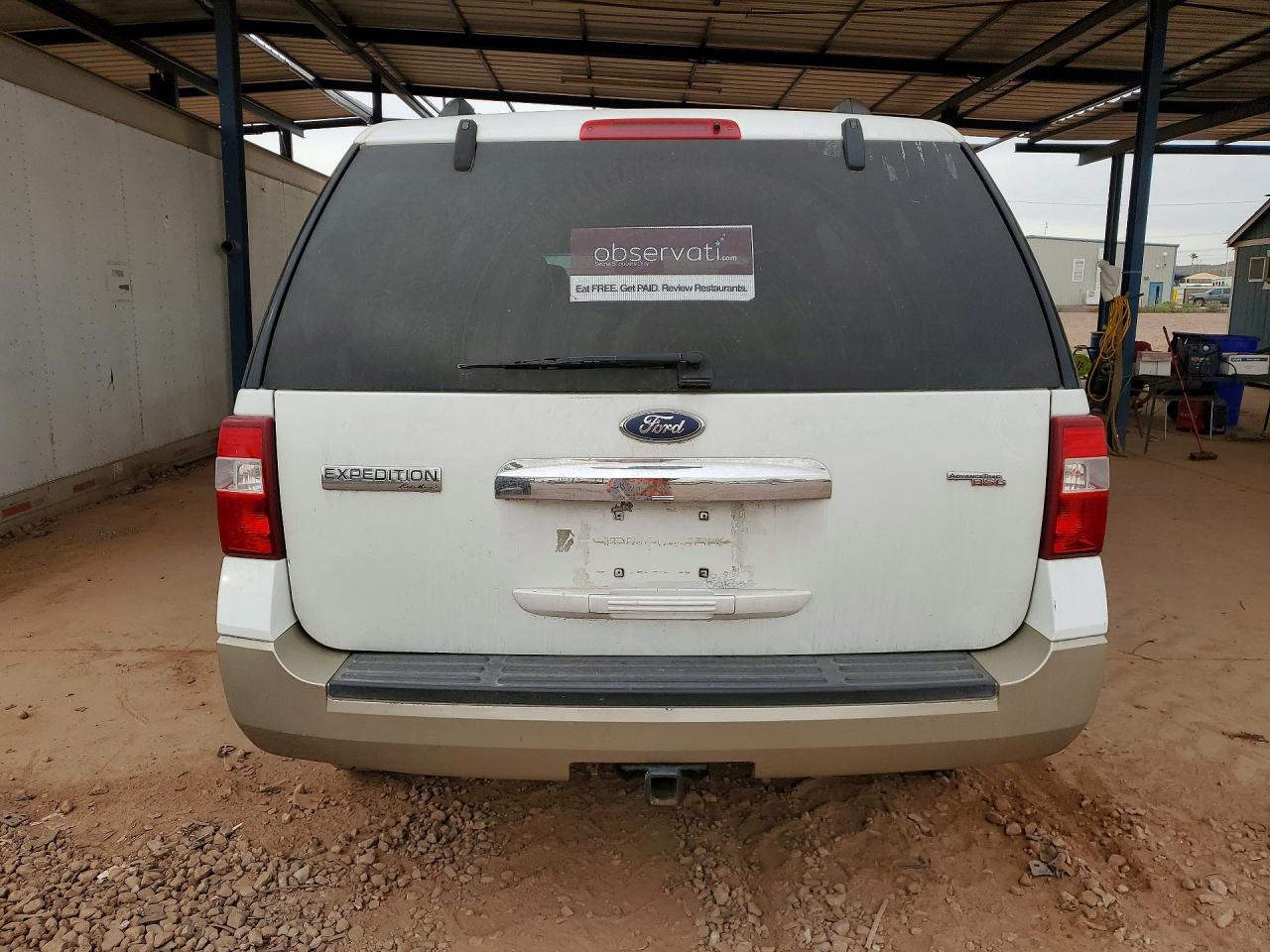 2007 Ford Expedition Eddie Bauer White vin: 1FMFU18527LA29797