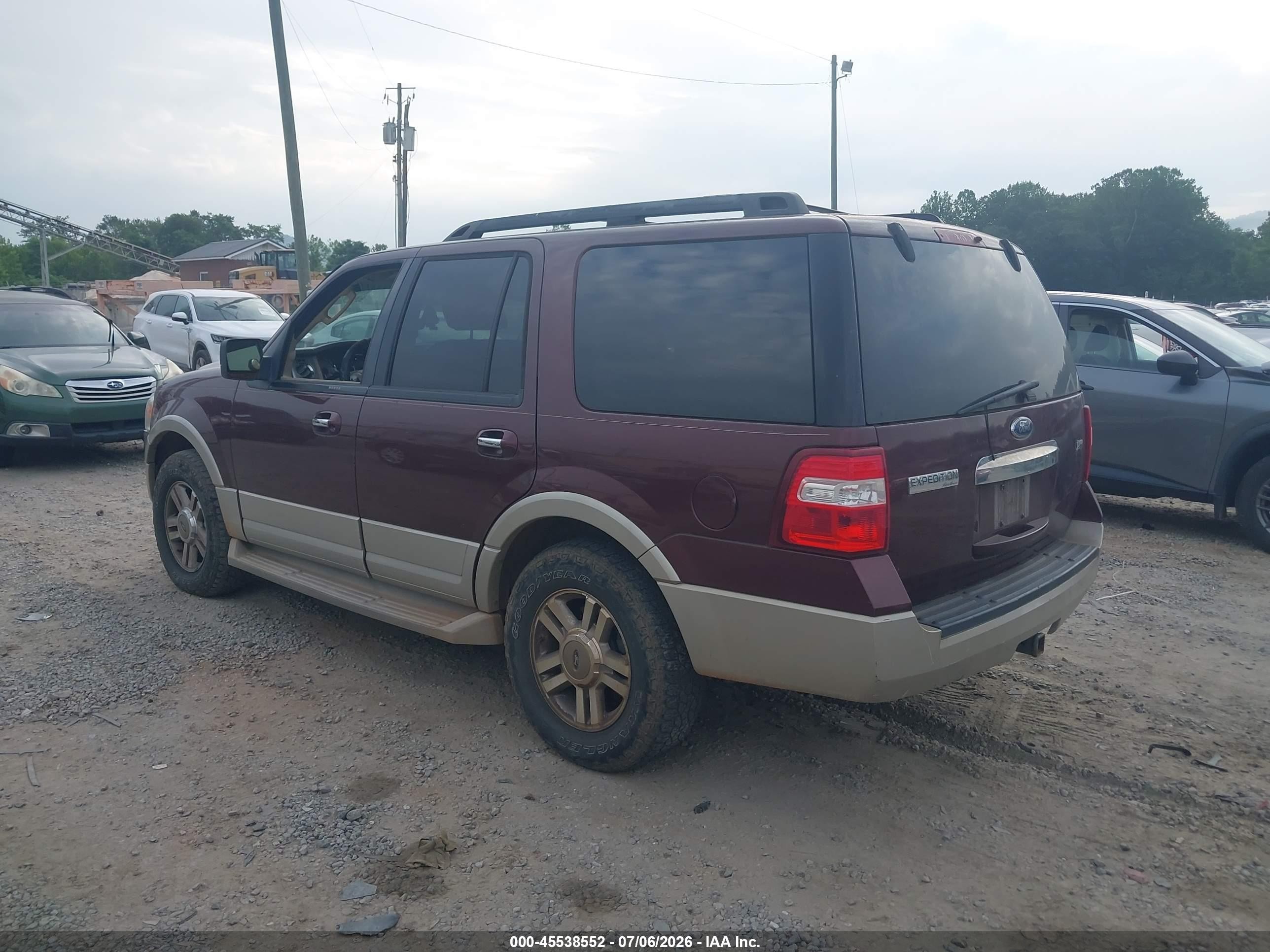 2009 Ford Expedition Eddie Bauer/king Ranch Бордовый vin: 1FMFU18529EA84662