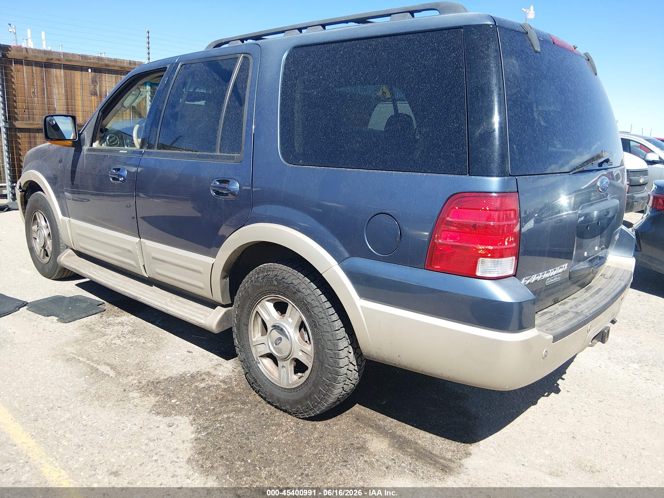 2005 Ford Expedition Eddie Bauer/king Ranch Blue vin: 1FMFU18535LA27876