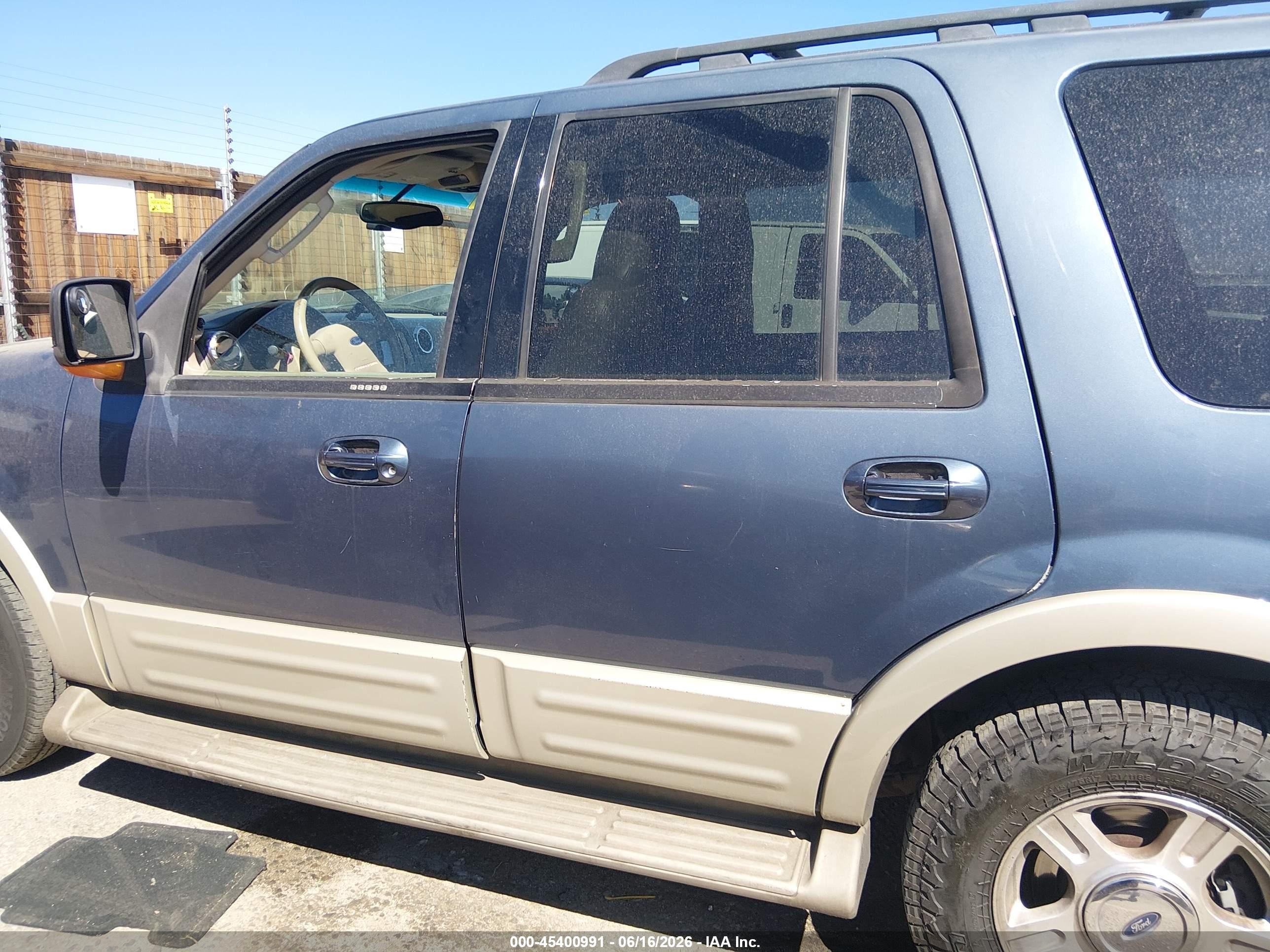 2005 Ford Expedition Eddie Bauer/king Ranch Blue vin: 1FMFU18535LA27876