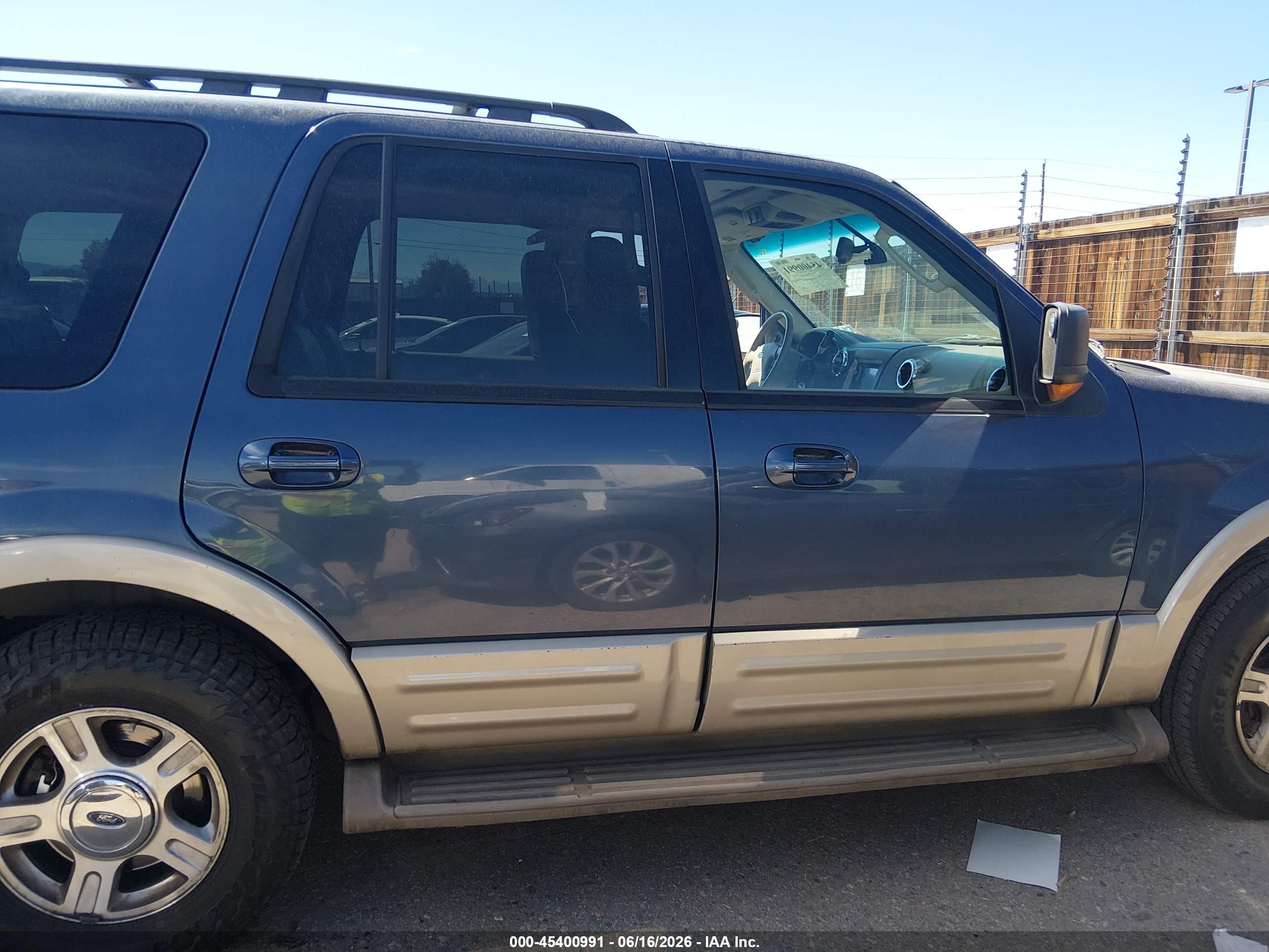2005 Ford Expedition Eddie Bauer/king Ranch Blue vin: 1FMFU18535LA27876