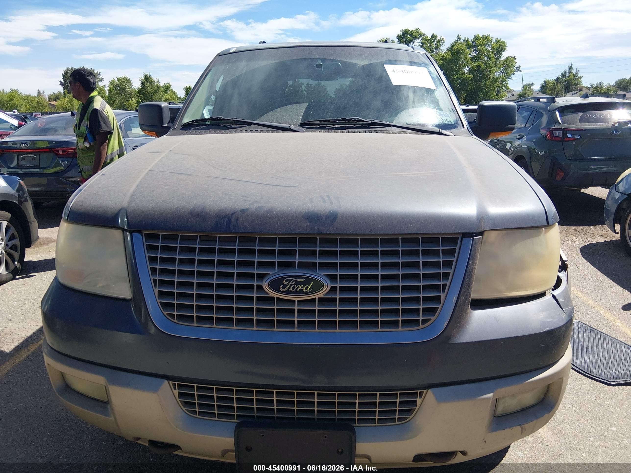 2005 Ford Expedition Eddie Bauer/king Ranch Blue vin: 1FMFU18535LA27876