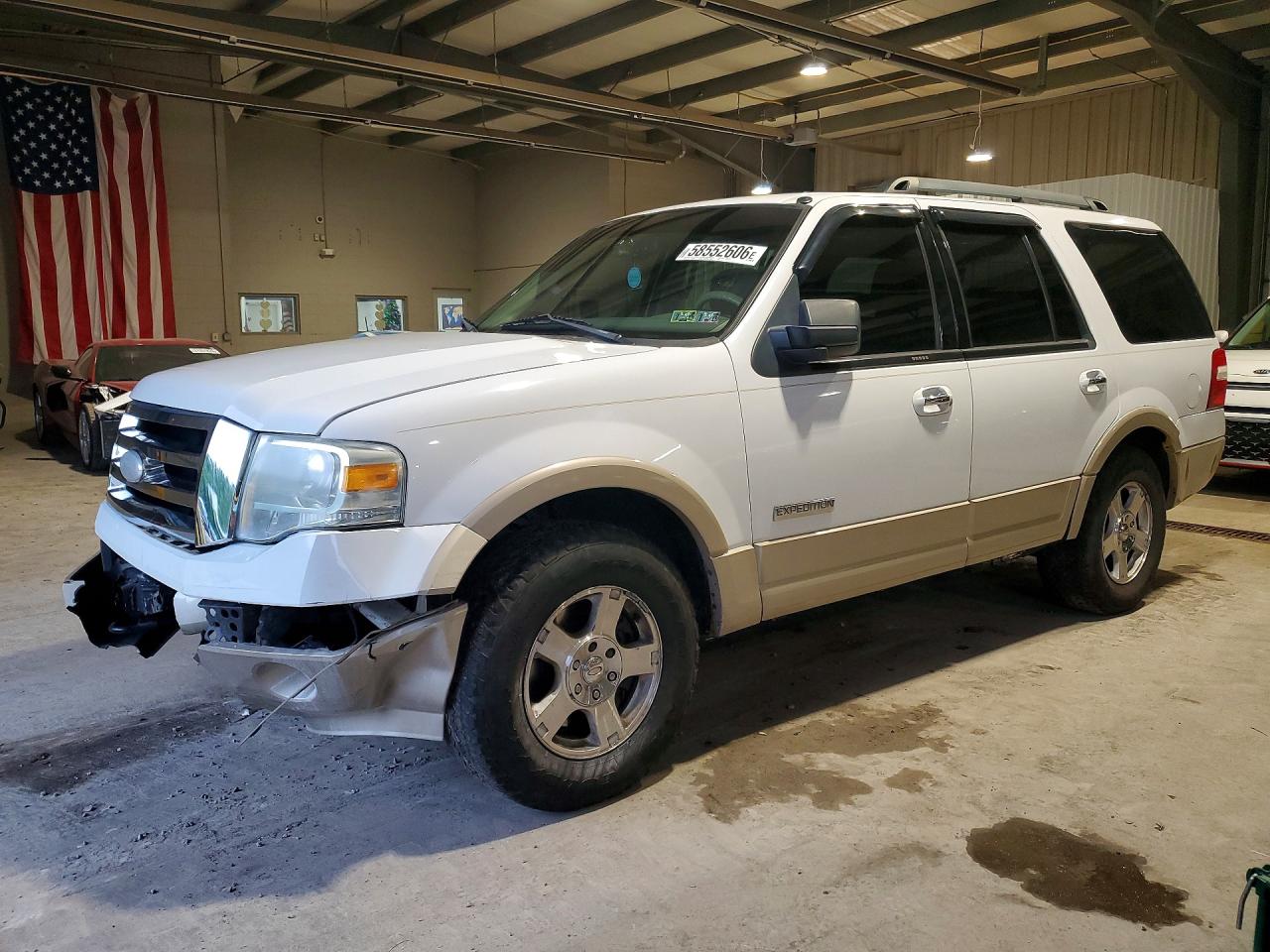 2007 Ford Expedition Eddie Bauer White vin: 1FMFU18537LA16475