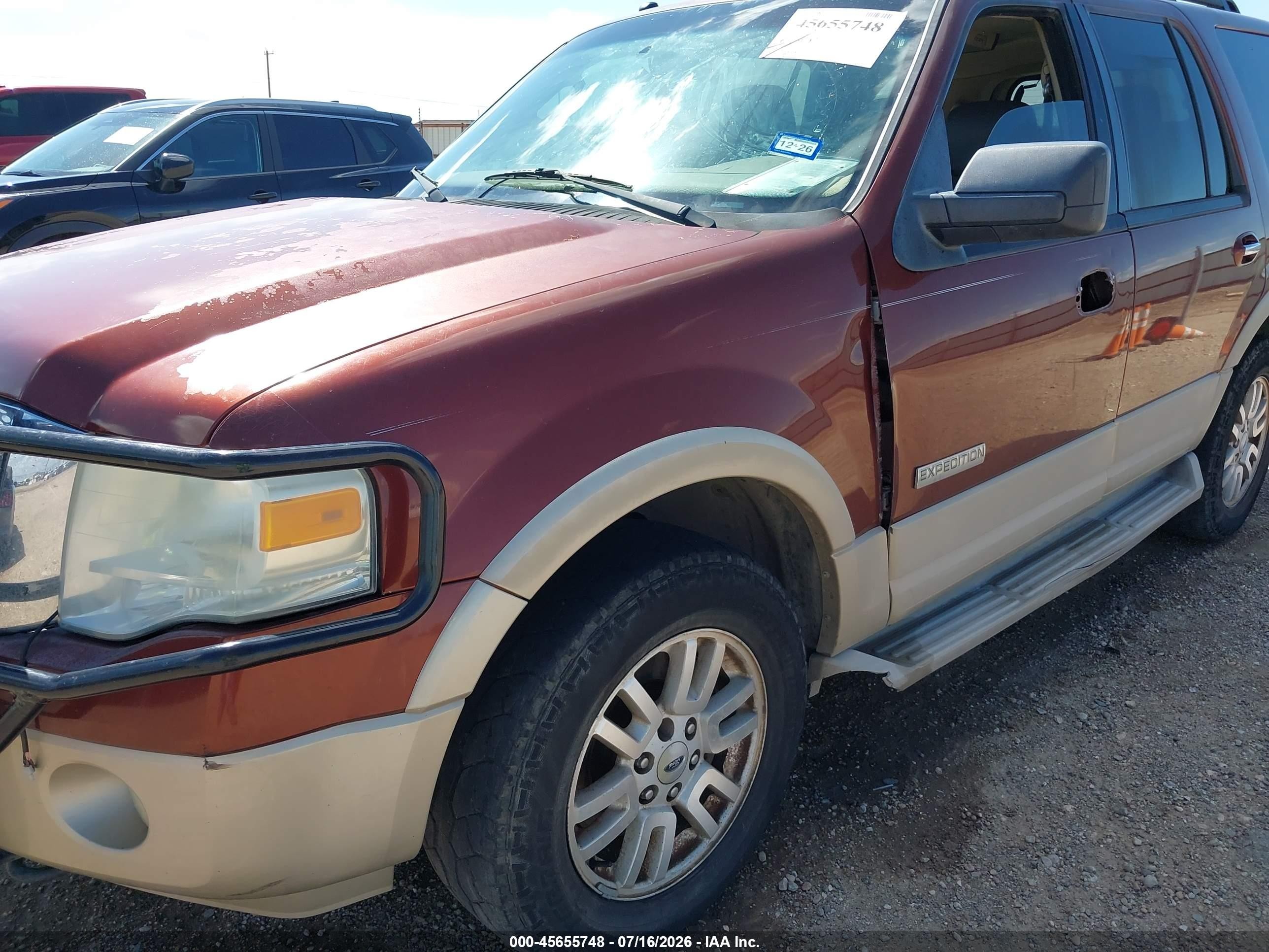 2007 Ford Expedition Eddie Bauer Brown vin: 1FMFU18537LA57754
