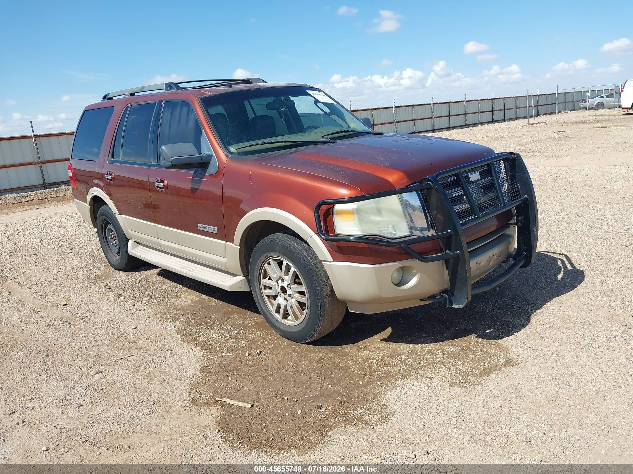 2007 Ford Expedition Eddie Bauer Коричневый vin: 1FMFU18537LA57754