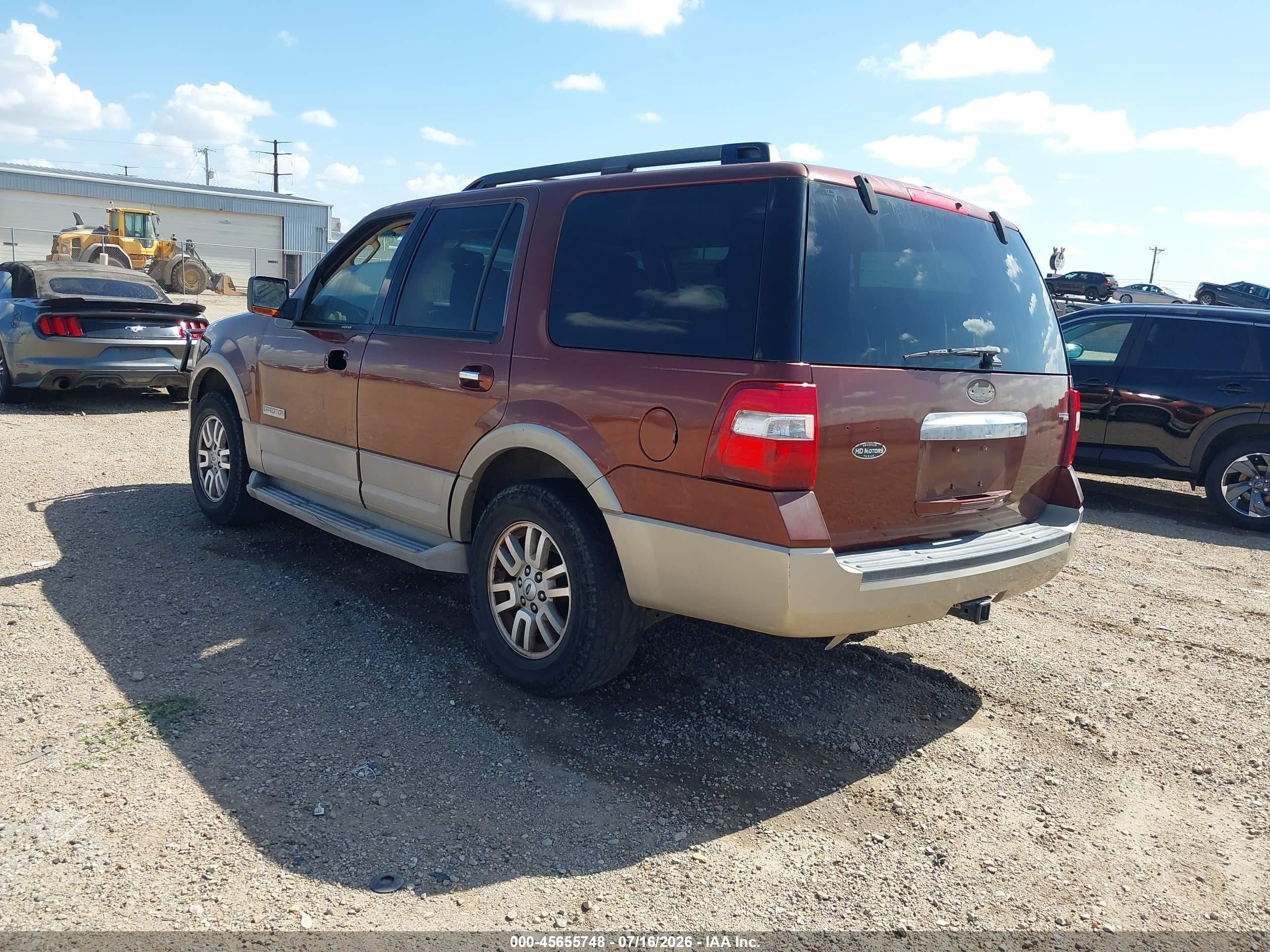 2007 Ford Expedition Eddie Bauer Brown vin: 1FMFU18537LA57754