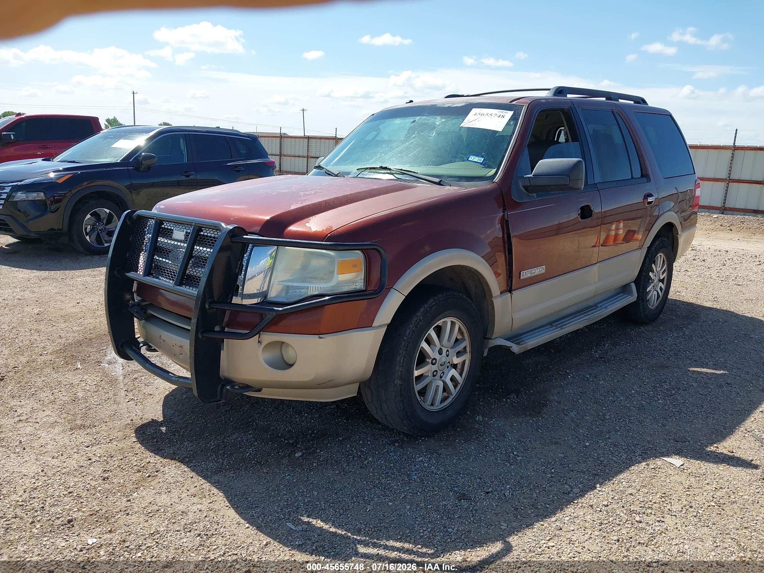 2007 Ford Expedition Eddie Bauer Brown vin: 1FMFU18537LA57754