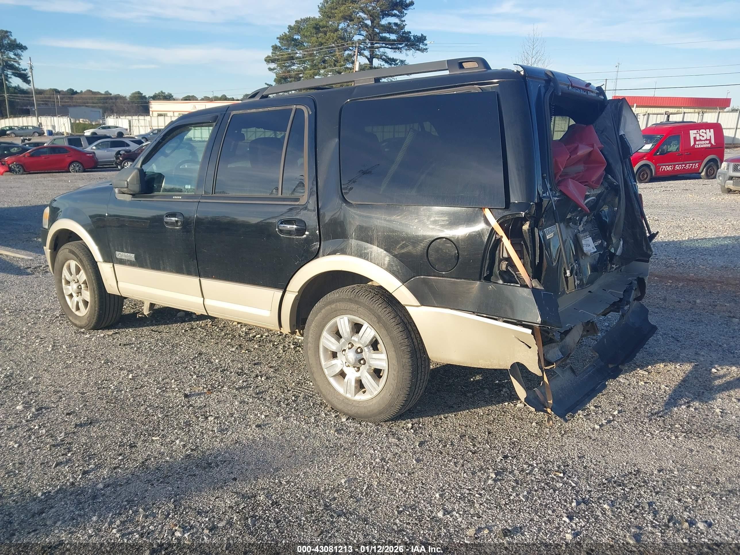 2008 Ford Expedition Eddie Bauer/king Ranch Black vin: 1FMFU18548LA29771