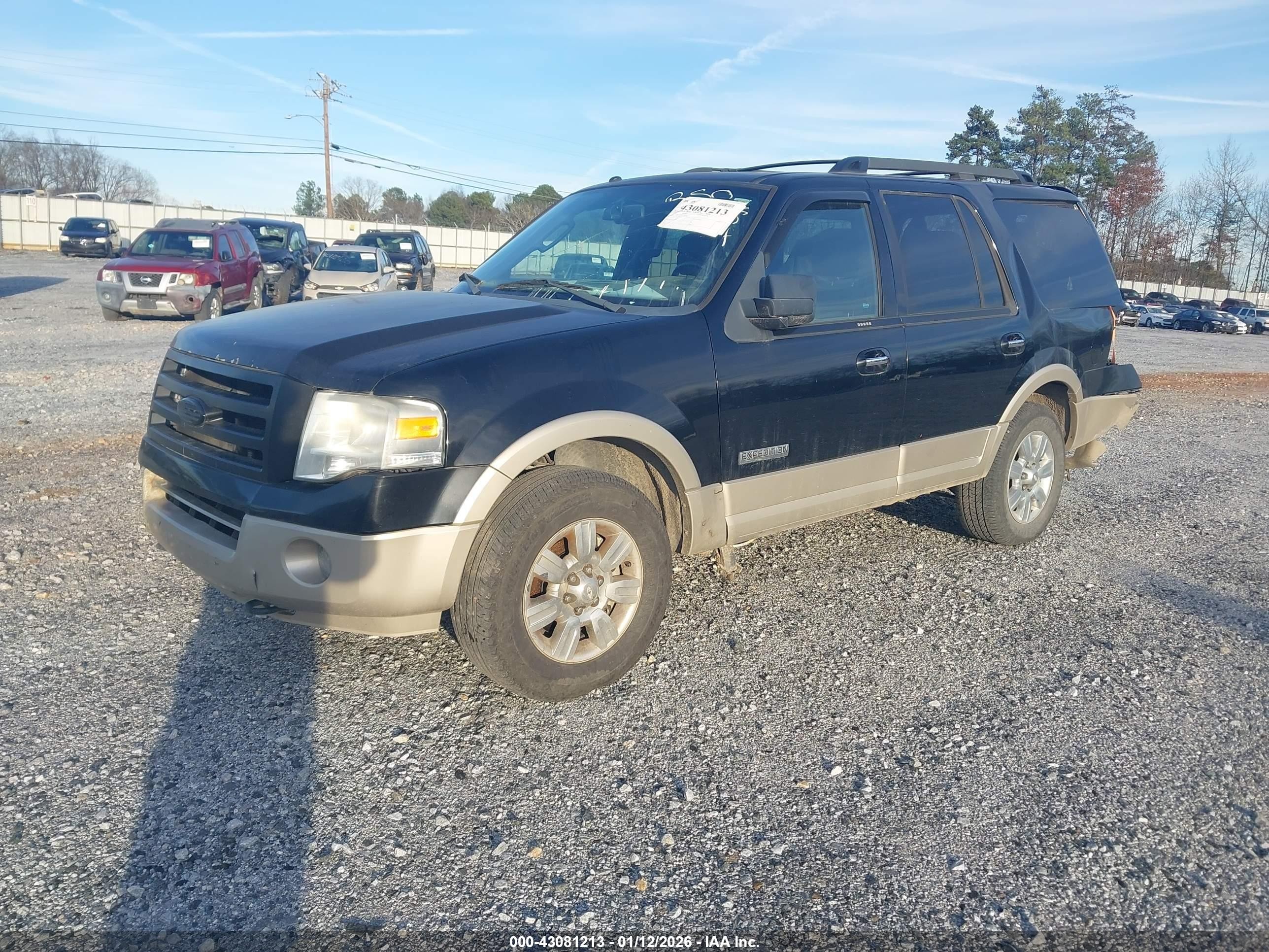 2008 Ford Expedition Eddie Bauer/king Ranch Black vin: 1FMFU18548LA29771