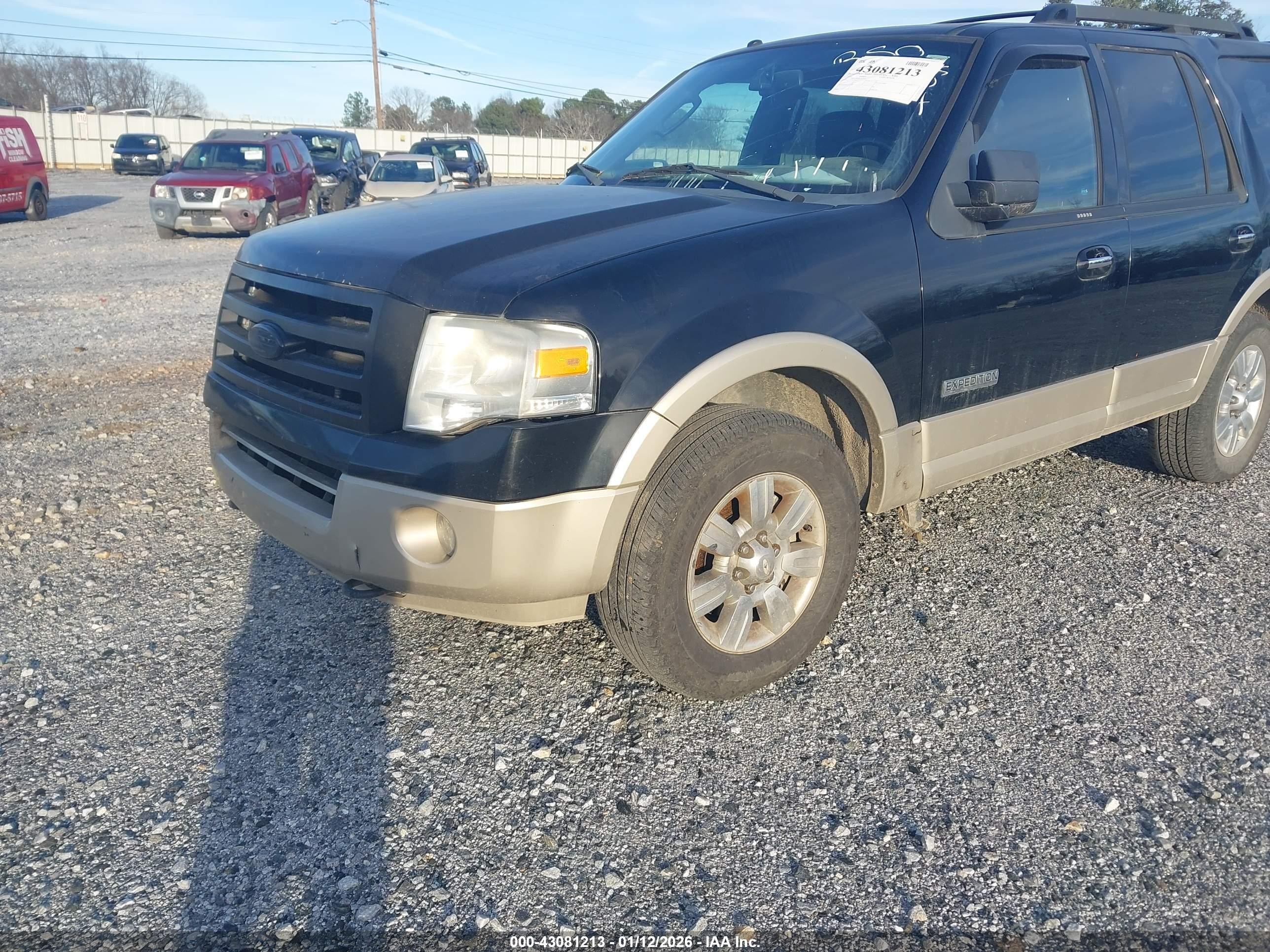 2008 Ford Expedition Eddie Bauer/king Ranch Black vin: 1FMFU18548LA29771