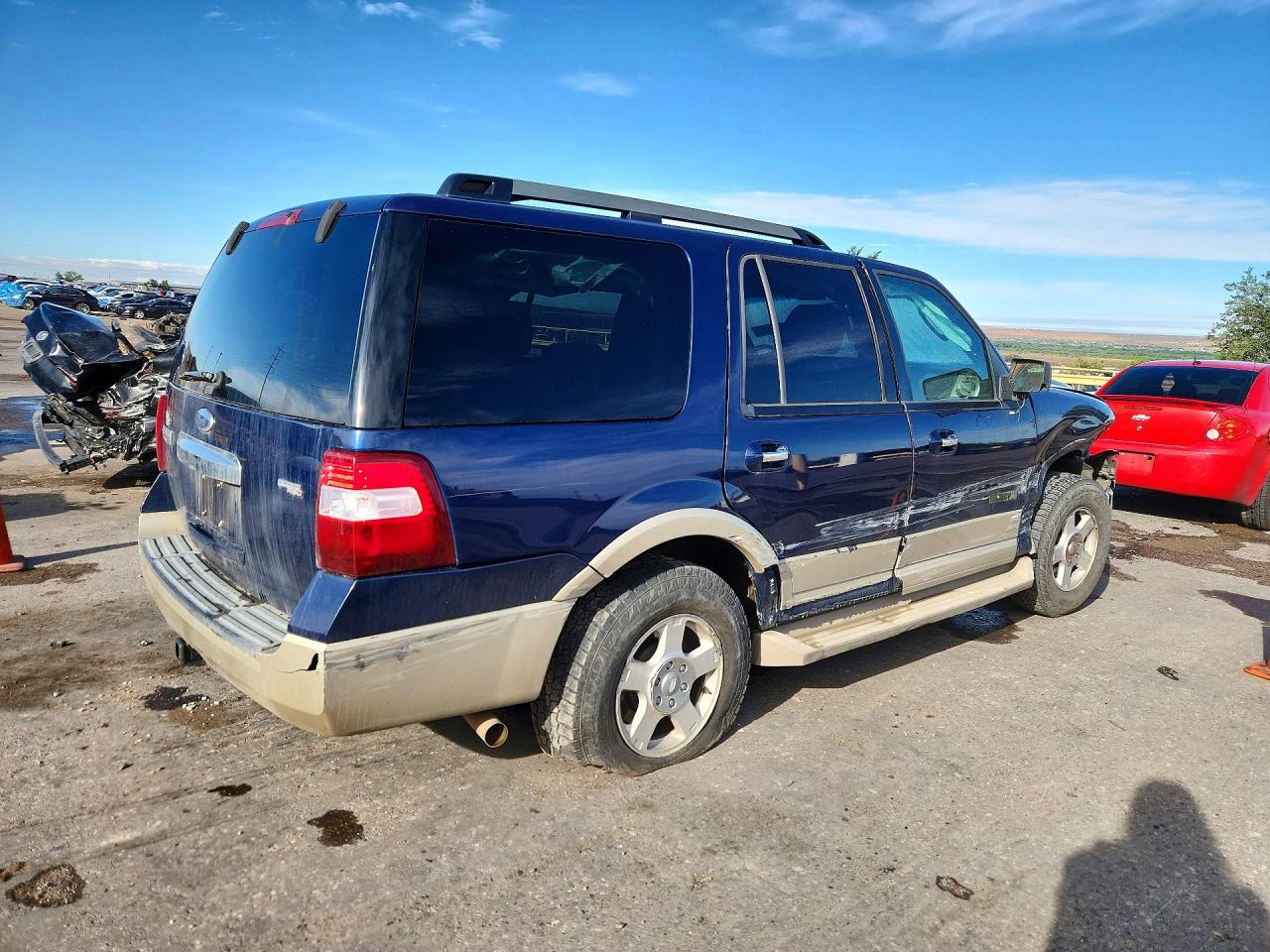 2007 Ford Expedition Eddie Bauer Blue vin: 1FMFU18557LA42804