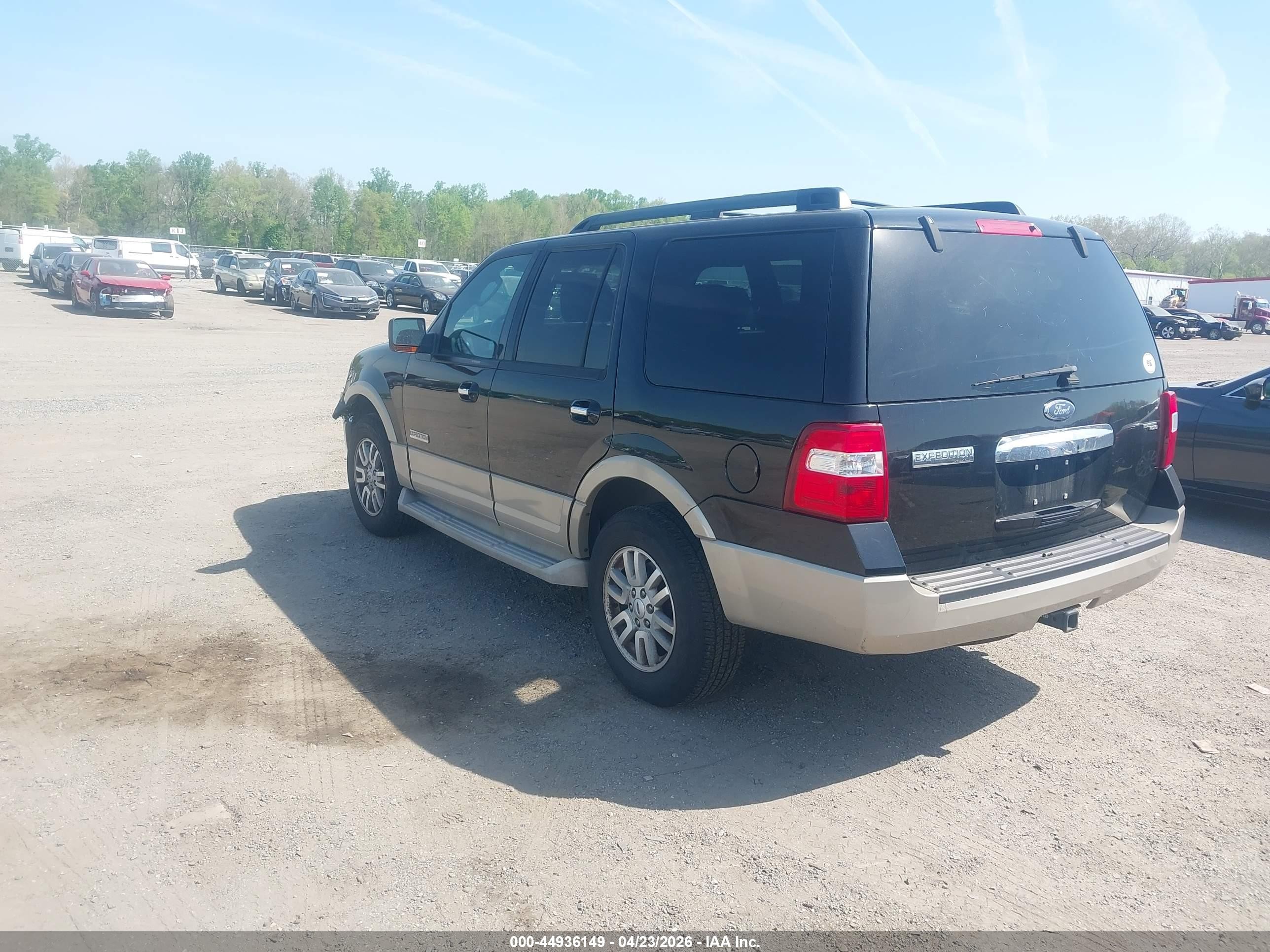 2007 Ford Expedition Eddie Bauer Black vin: 1FMFU18557LA70411