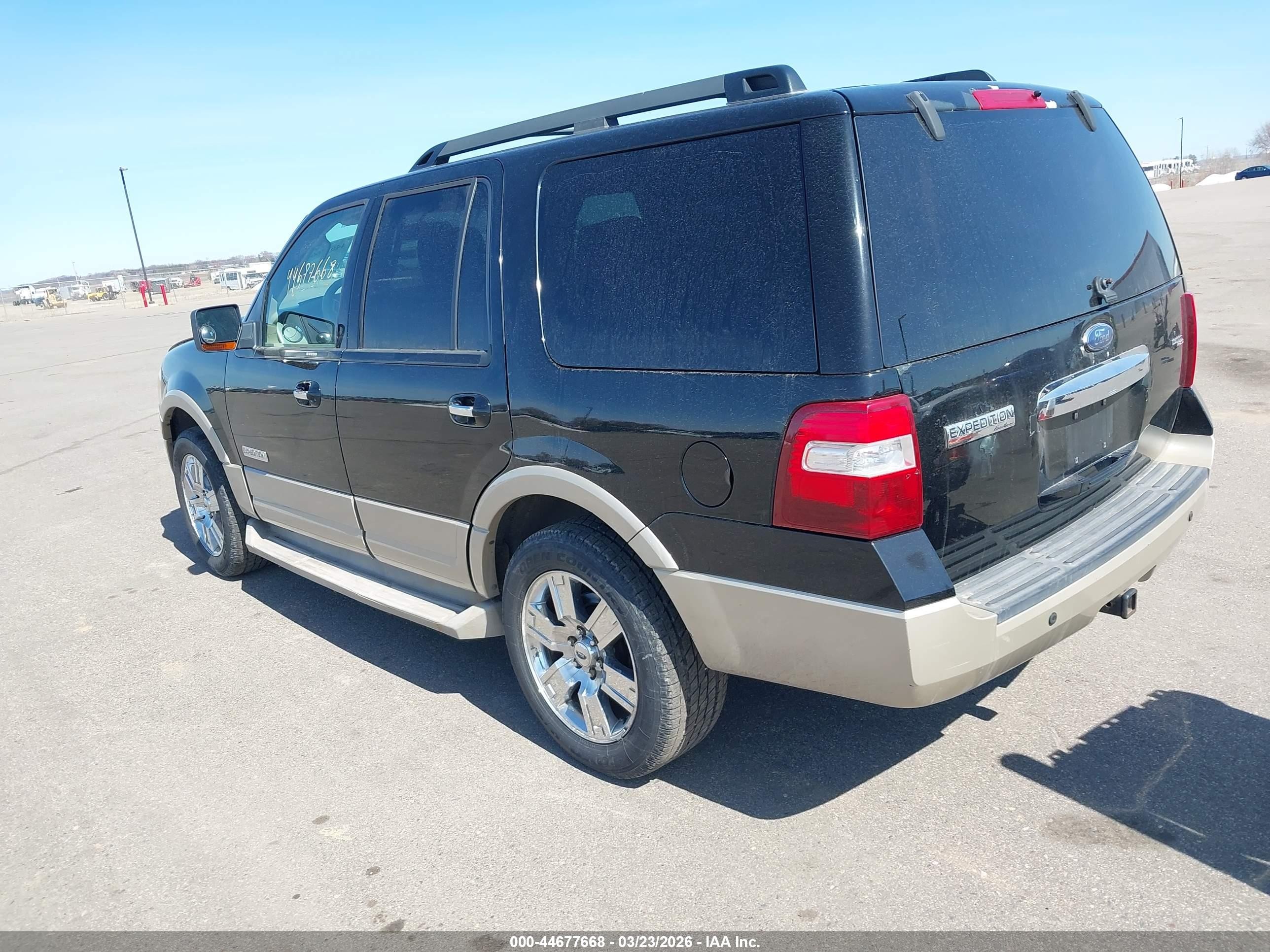 2007 Ford Expedition Eddie Bauer Black vin: 1FMFU18557LA72532