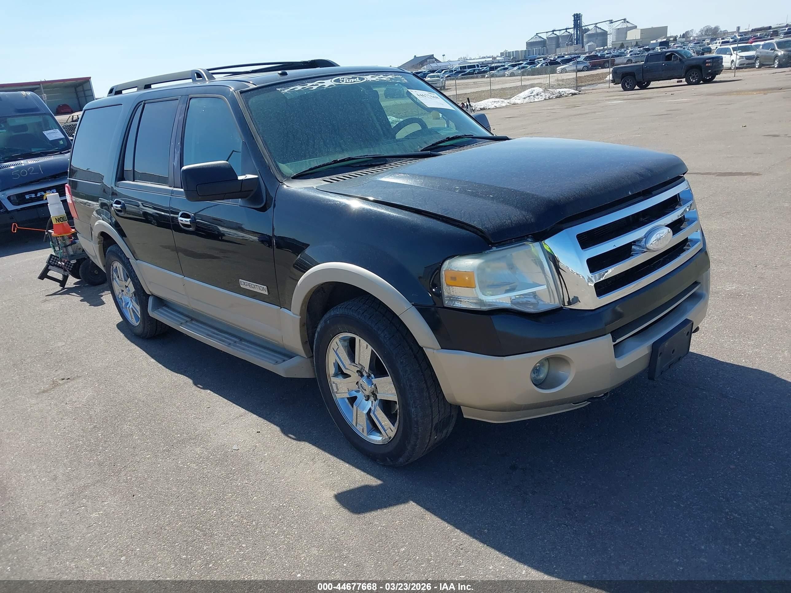 2007 Ford Expedition Eddie Bauer Black vin: 1FMFU18557LA72532