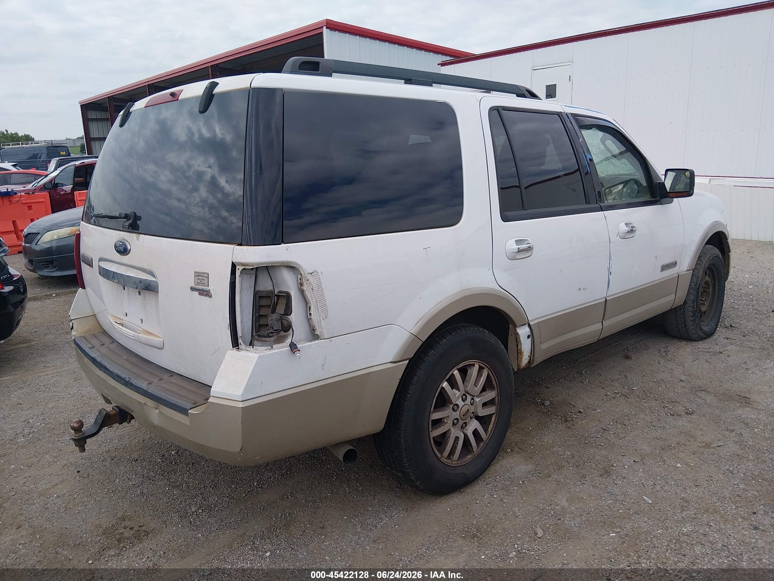 2007 Ford Expedition Eddie Bauer White vin: 1FMFU18567LA86262