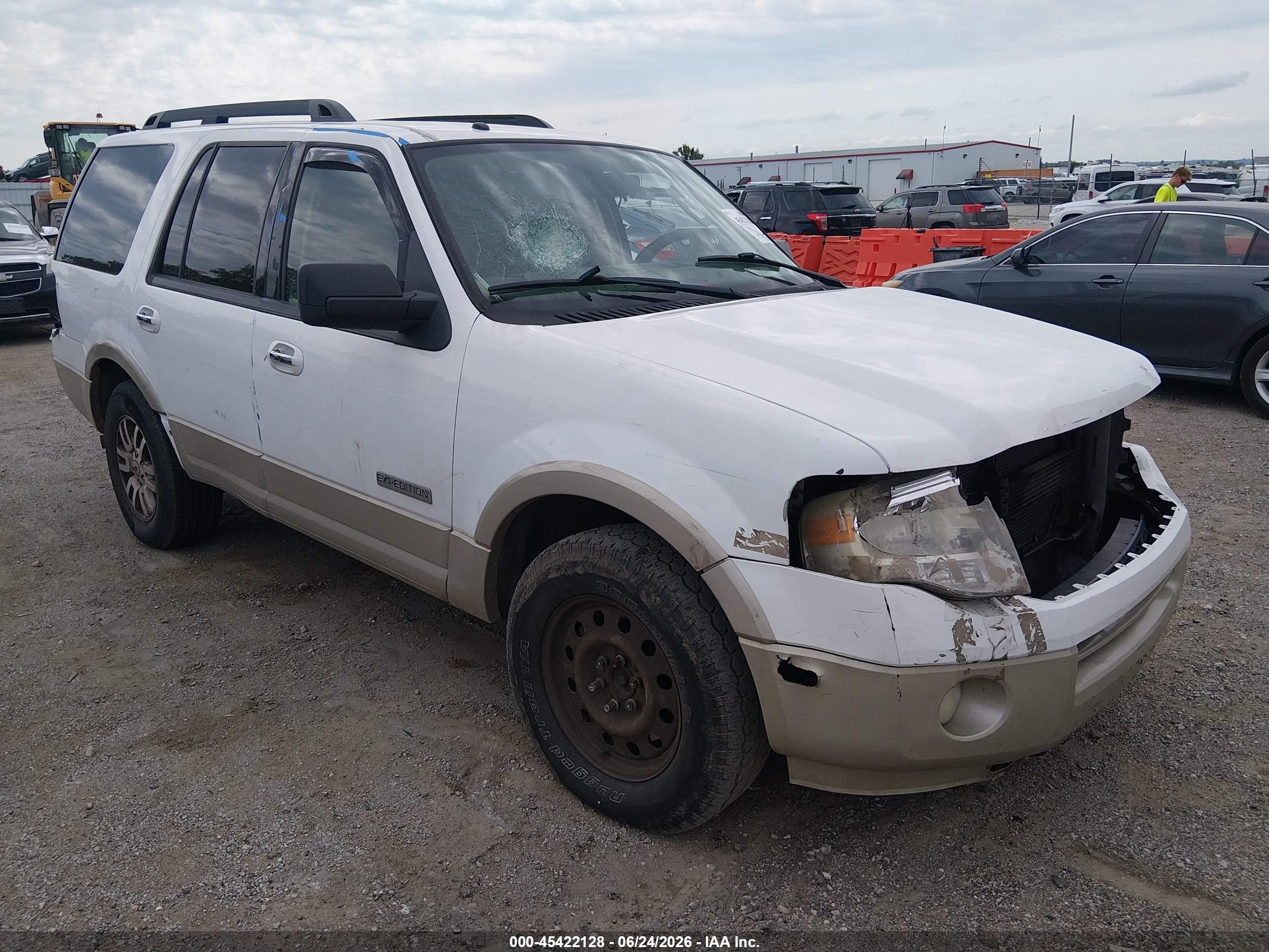 2007 Ford Expedition Eddie Bauer White vin: 1FMFU18567LA86262