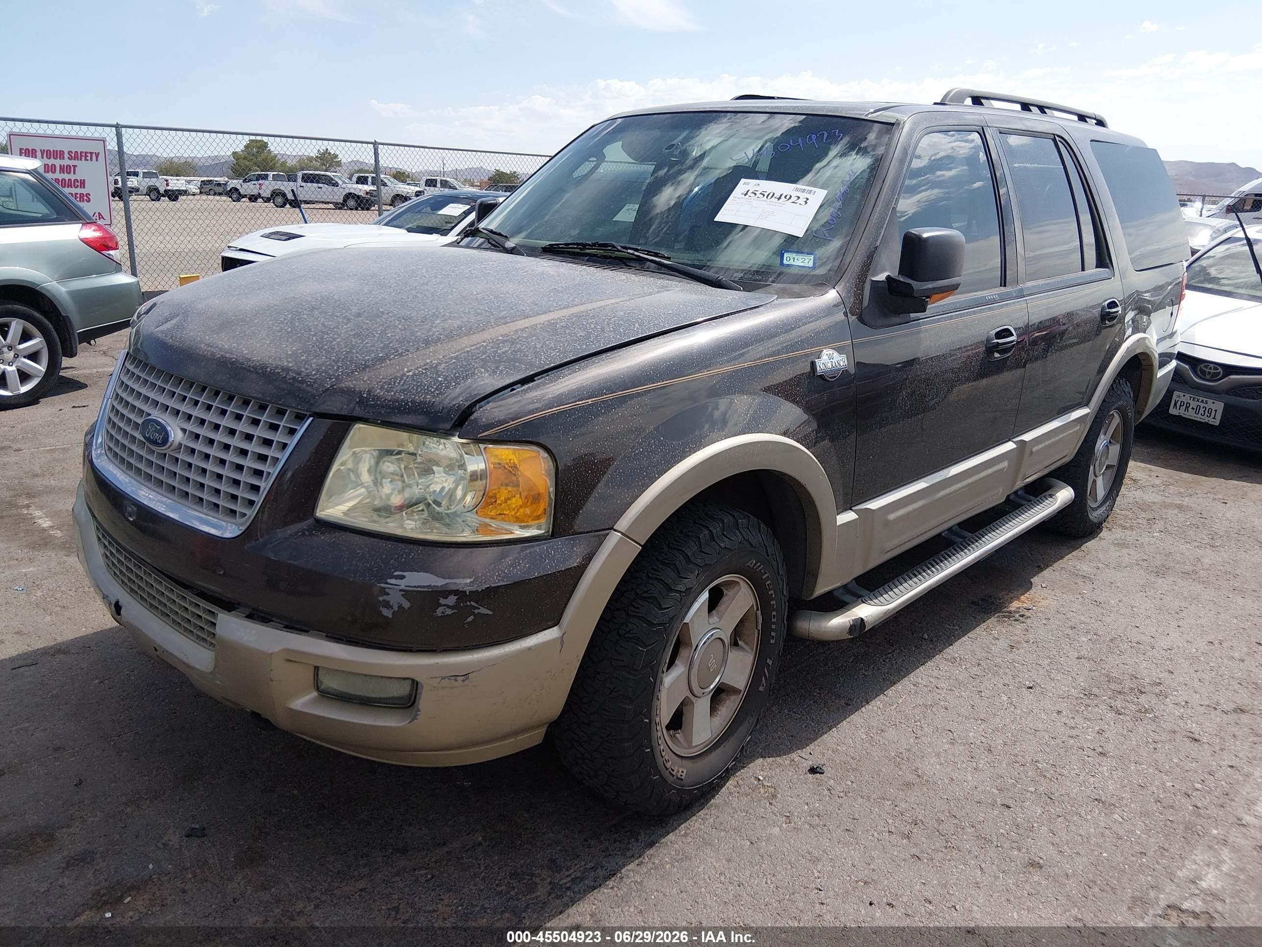 2006 Ford Expedition Eddie Bauer/king Ranch Dark Brown vin: 1FMFU18576LA09818