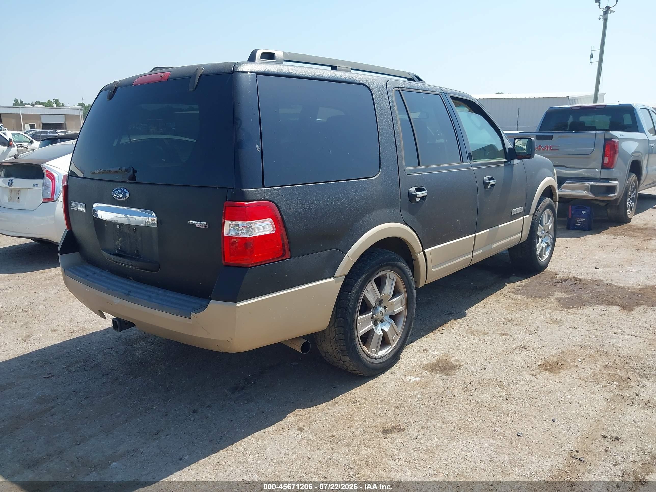 2007 Ford Expedition Eddie Bauer Black vin: 1FMFU18577LA63976