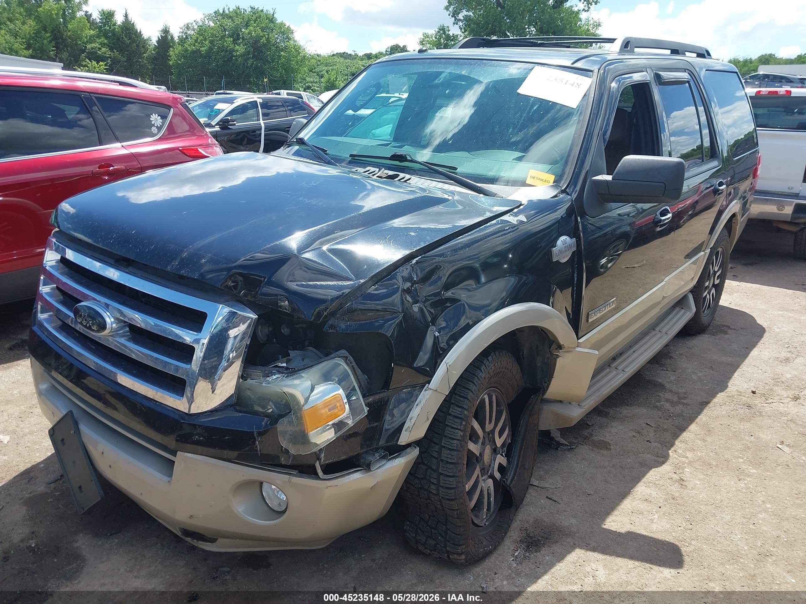 2008 Ford Expedition Eddie Bauer/king Ranch Черный vin: 1FMFU18578LA40876