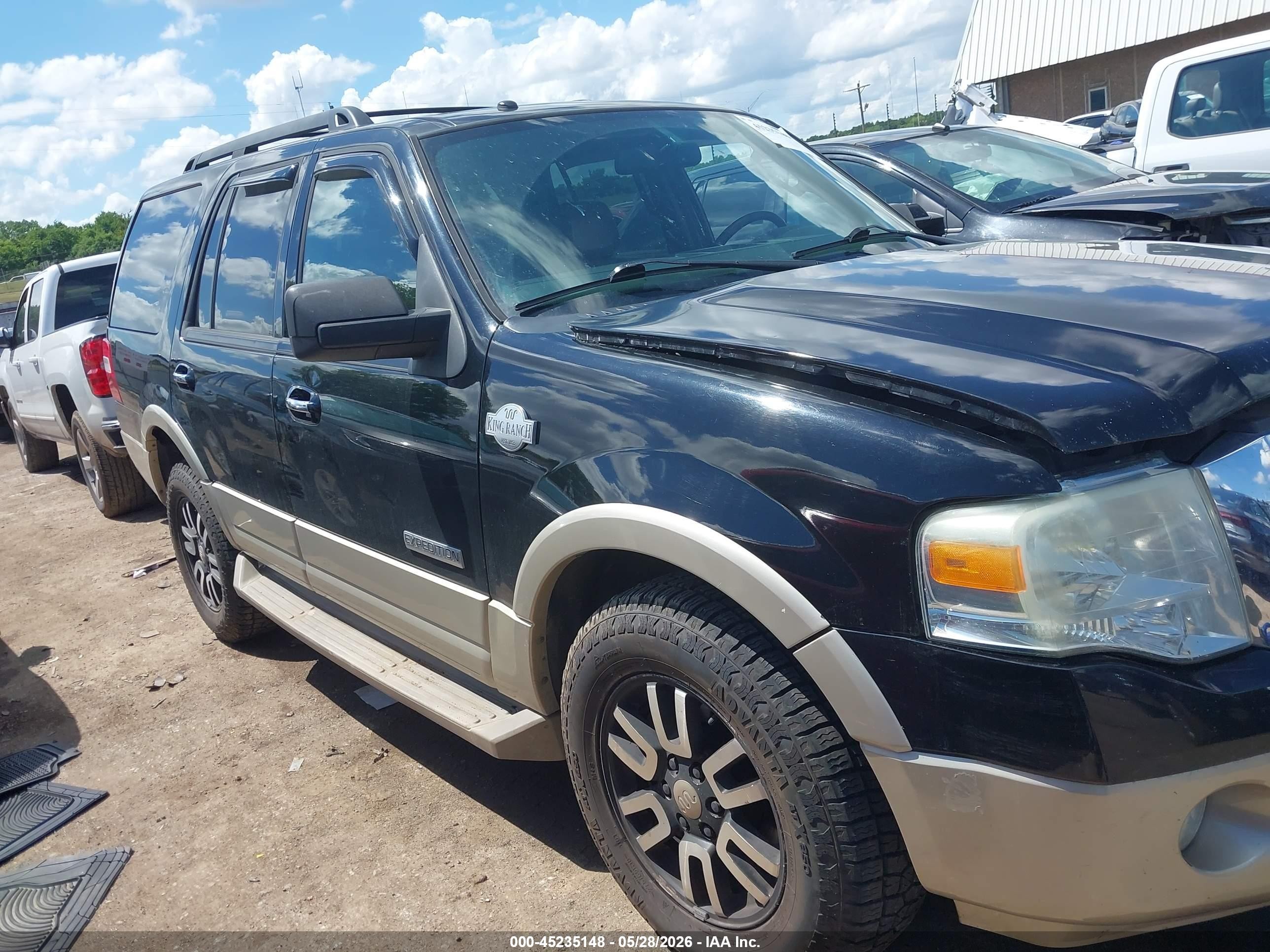 2008 Ford Expedition Eddie Bauer/king Ranch Черный vin: 1FMFU18578LA40876