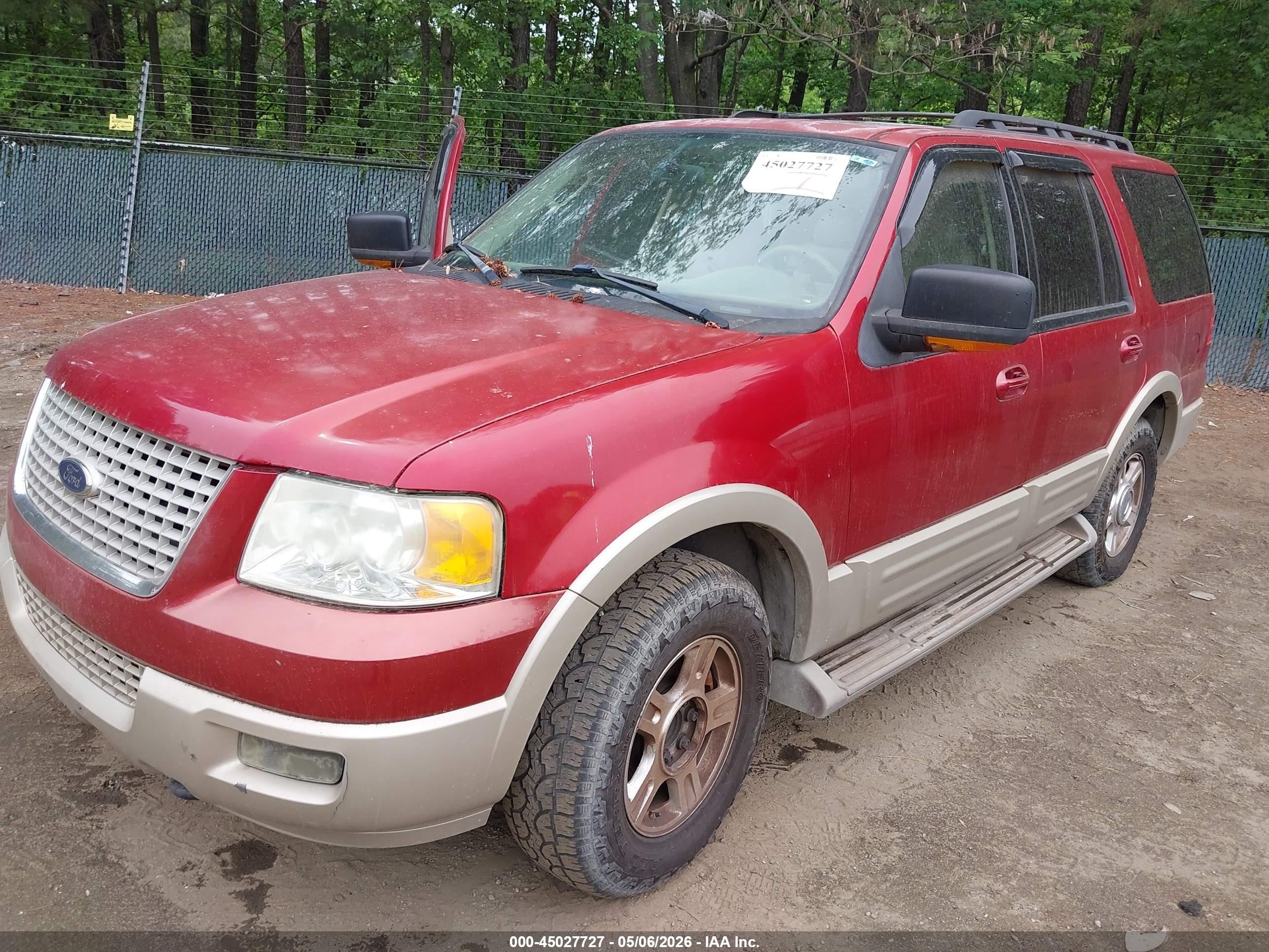 2005 Ford Expedition Eddie Bauer/king Ranch Red vin: 1FMFU18595LA60414