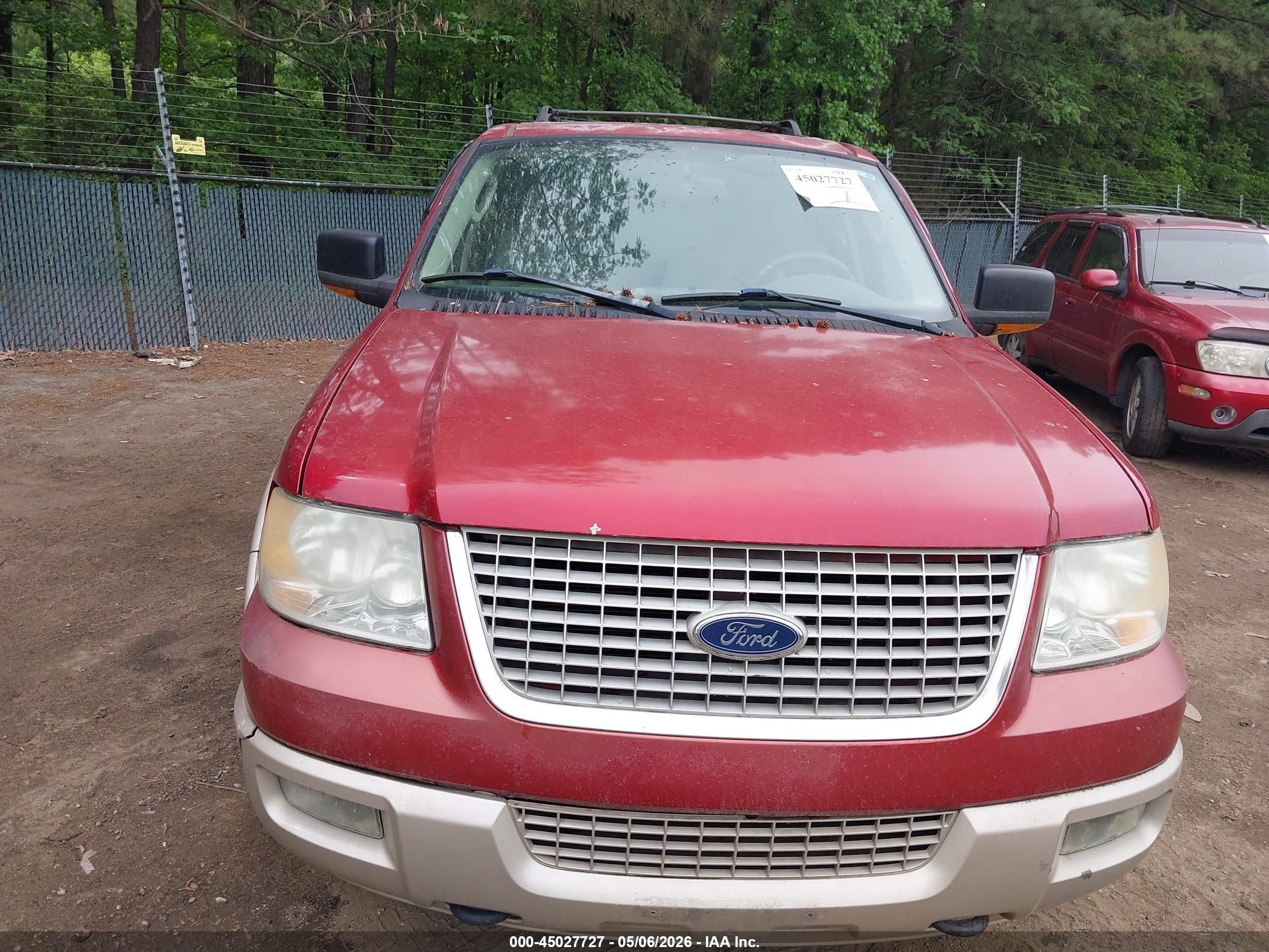 2005 Ford Expedition Eddie Bauer/king Ranch Red vin: 1FMFU18595LA60414