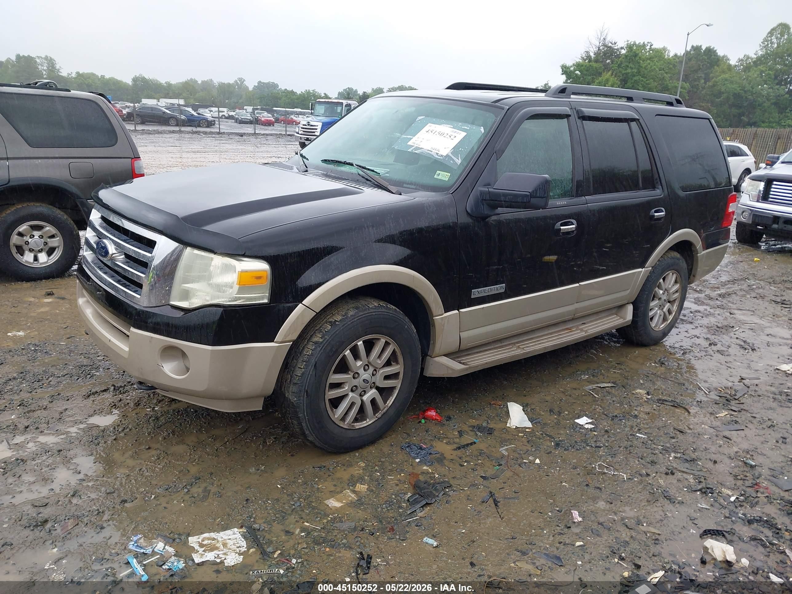 2008 Ford Expedition Eddie Bauer/king Ranch Black vin: 1FMFU18598LA79646