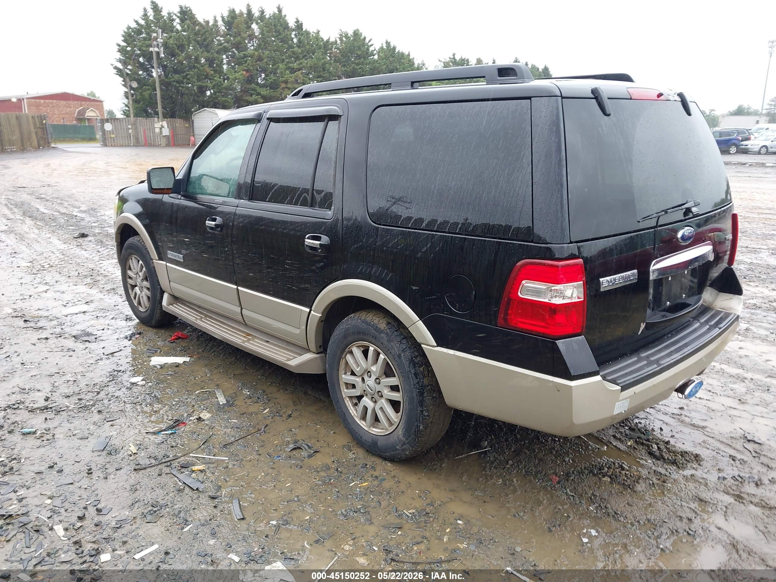 2008 Ford Expedition Eddie Bauer/king Ranch Black vin: 1FMFU18598LA79646