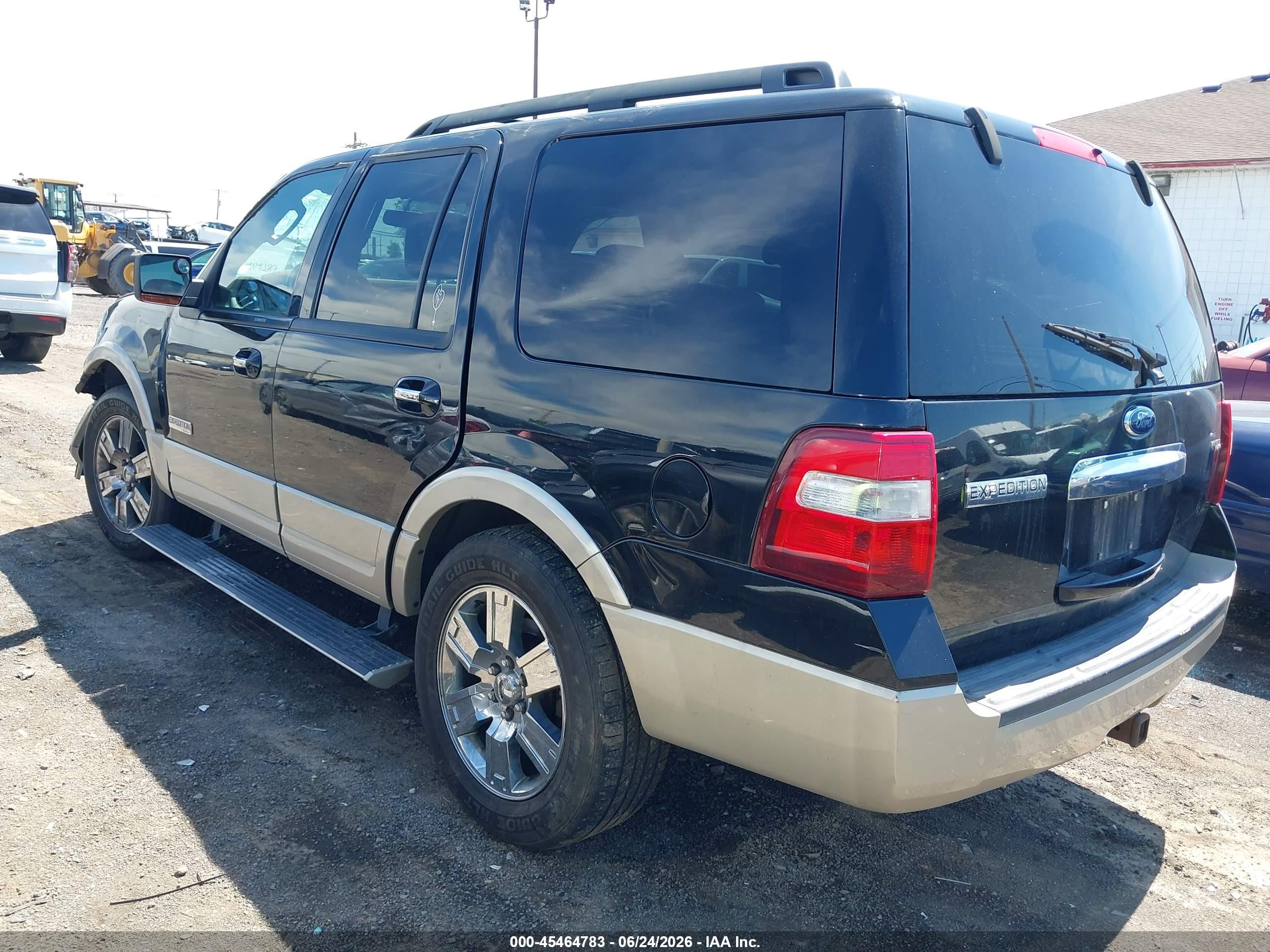 2008 Ford Expedition Eddie Bauer/king Ranch Black vin: 1FMFU185X8LA24879