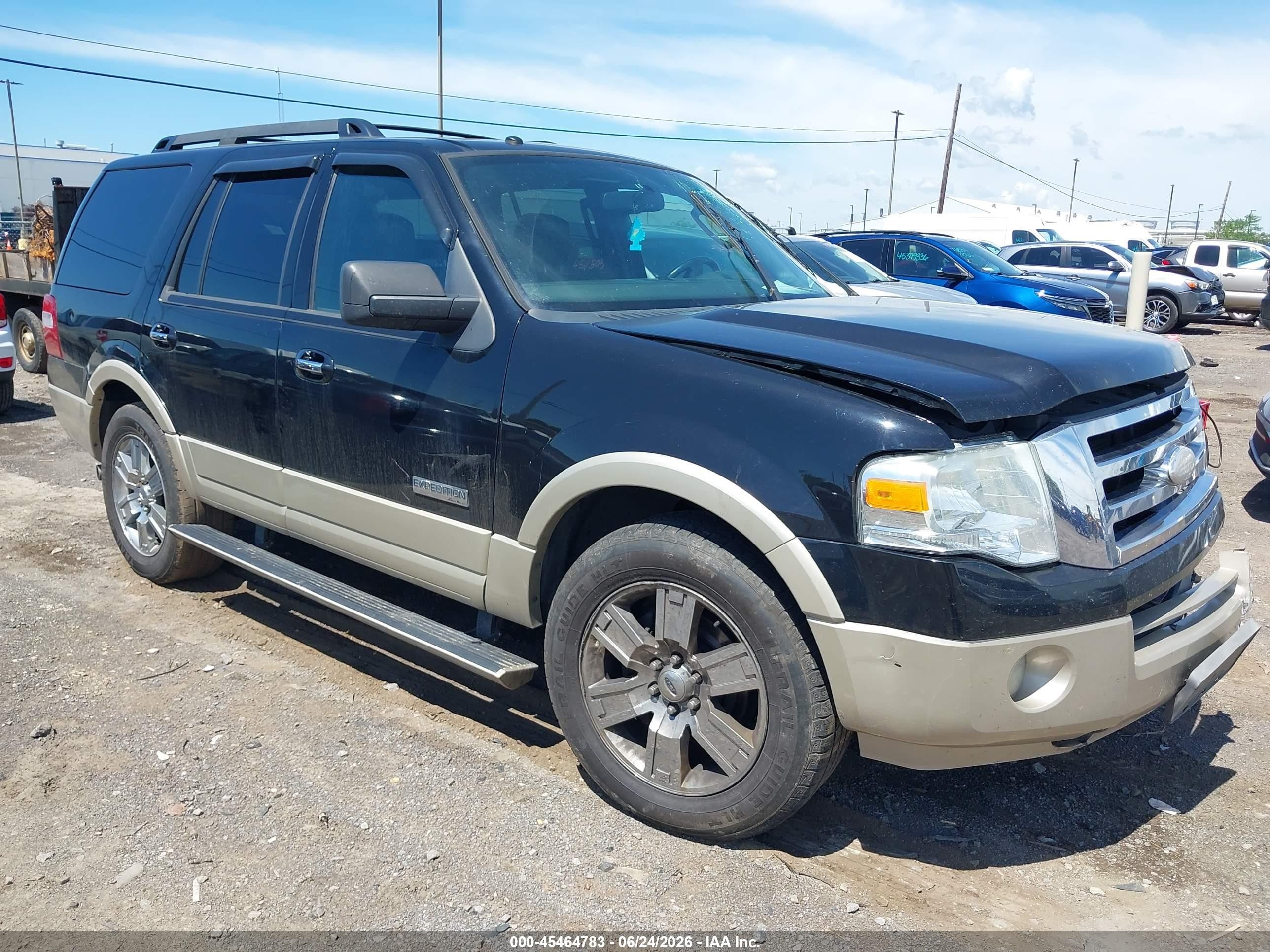 2008 Ford Expedition Eddie Bauer/king Ranch Black vin: 1FMFU185X8LA24879