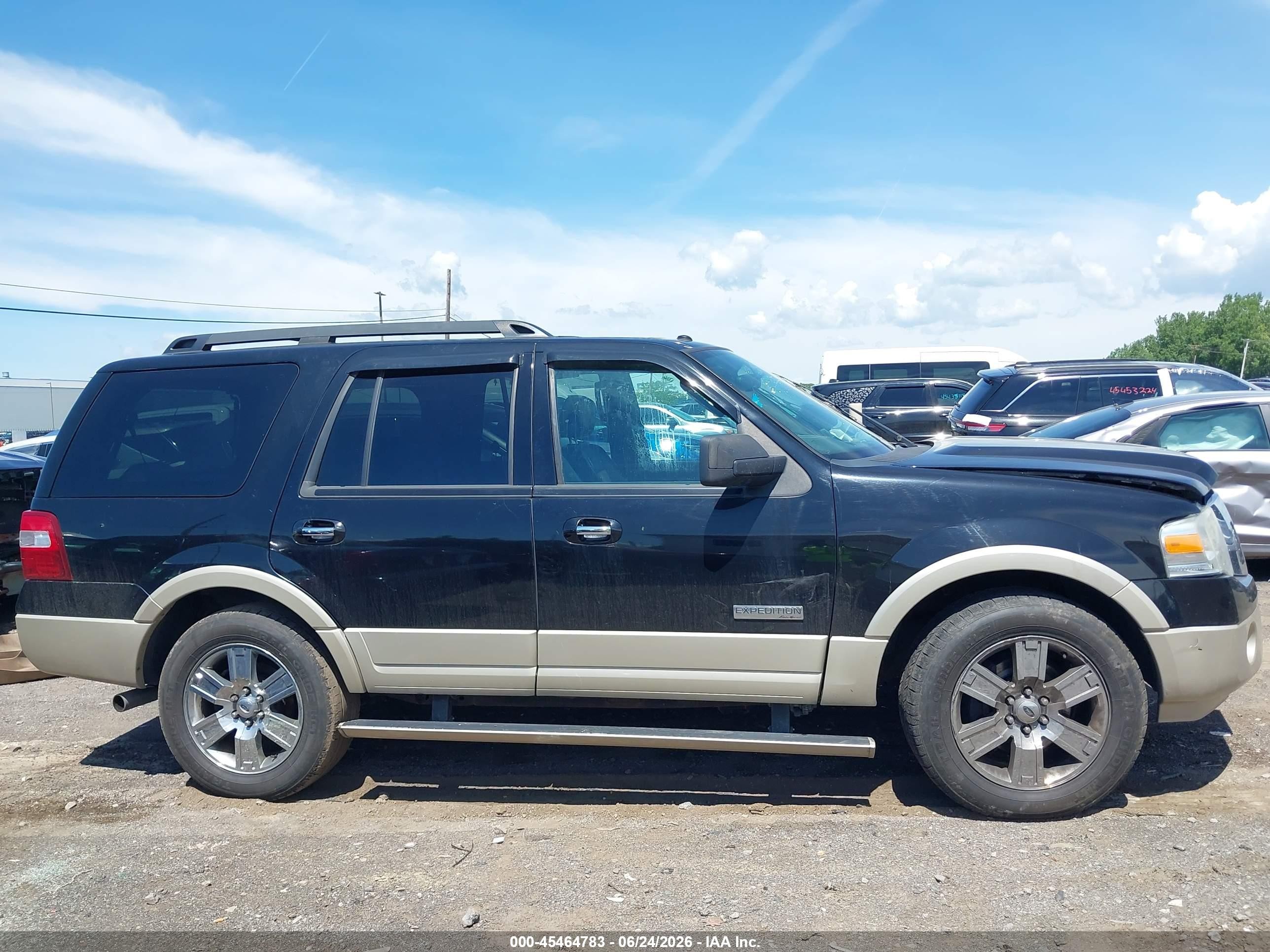 2008 Ford Expedition Eddie Bauer/king Ranch Black vin: 1FMFU185X8LA24879