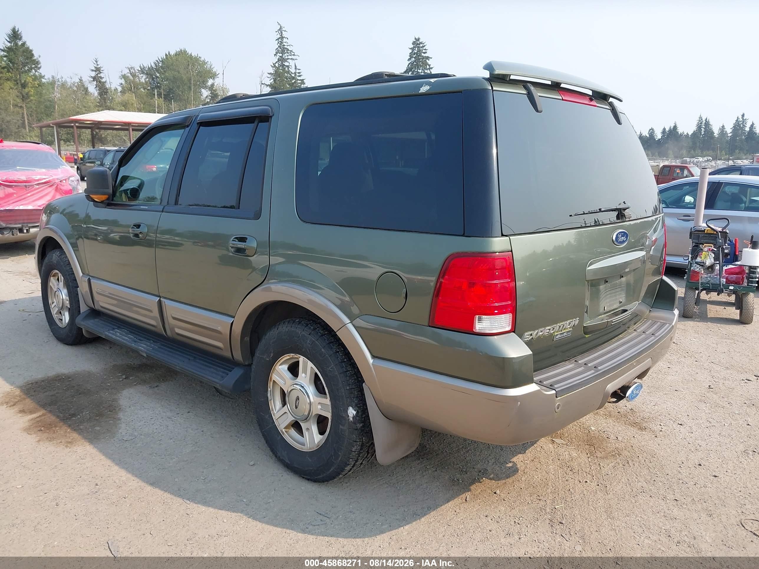 2003 Ford Expedition Eddie Bauer Green vin: 1FMFU18L03LA16118